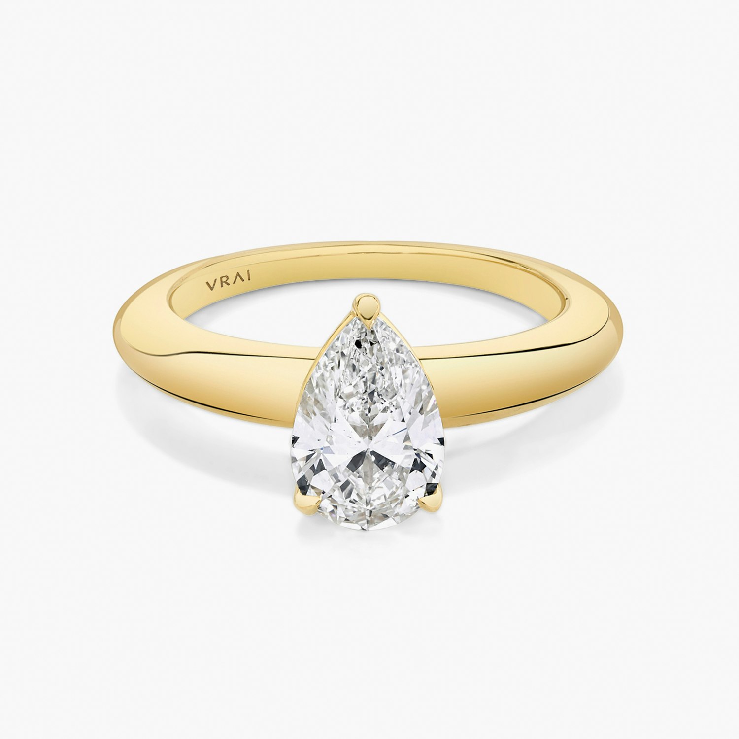Curator Pear Engagement Ring | 18k Yellow Gold
