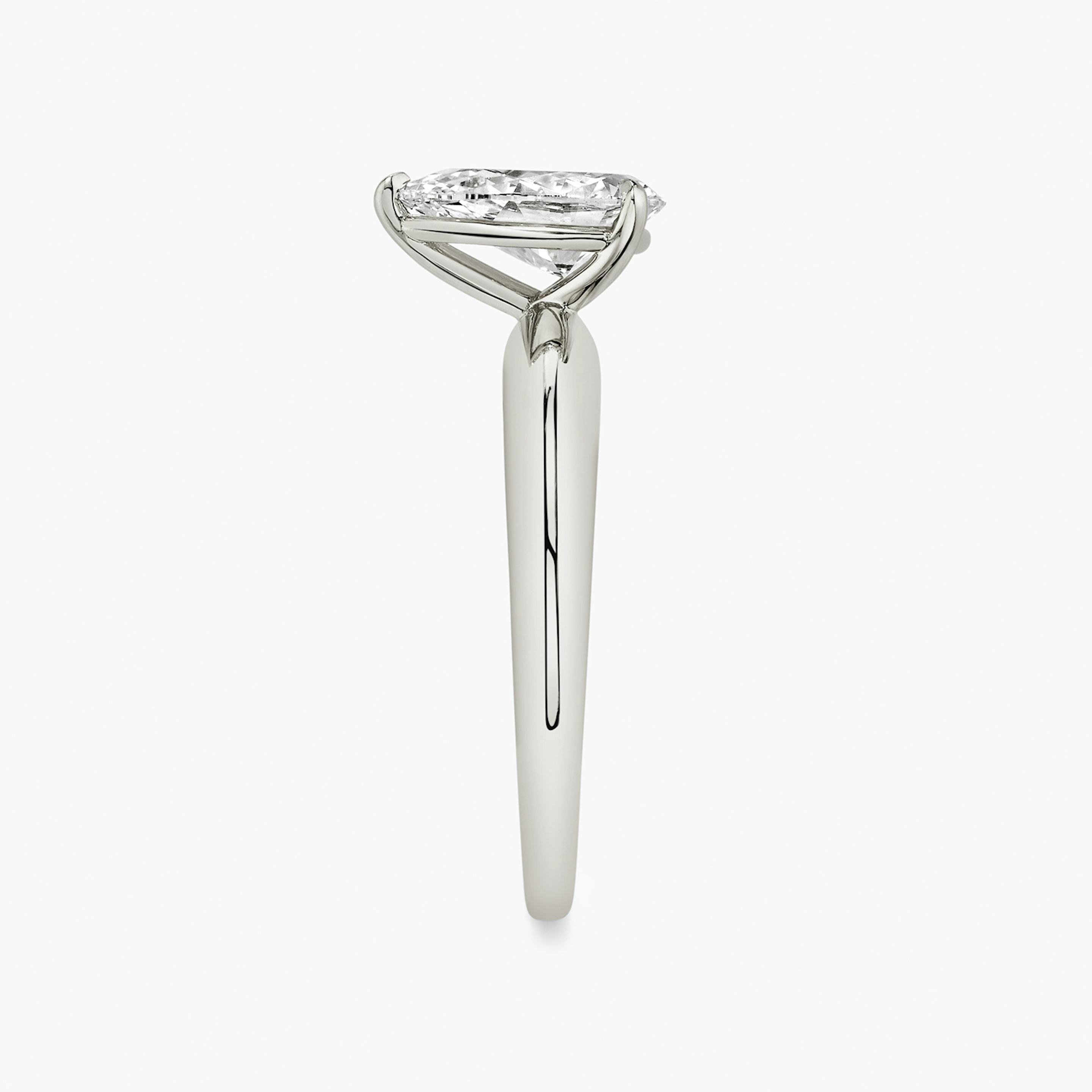 The Curator | Pear | 18k | 18k White Gold | Band: Plain | Diamond orientation: vertical | Carat weight: See full inventory