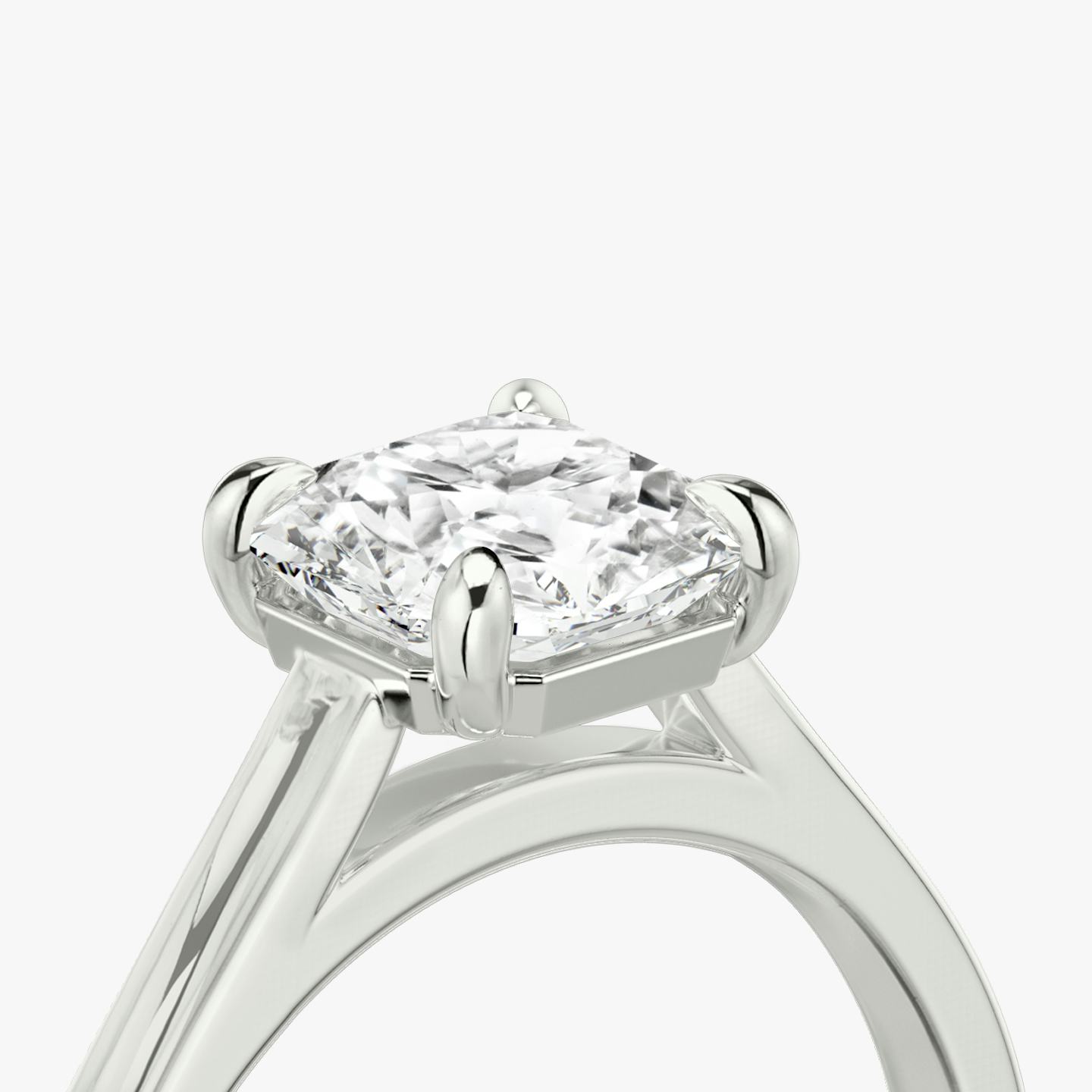 The Cathedral | Asscher | 18k | 18k White Gold | Band: Plain | Diamond orientation: vertical | Carat weight: See full inventory