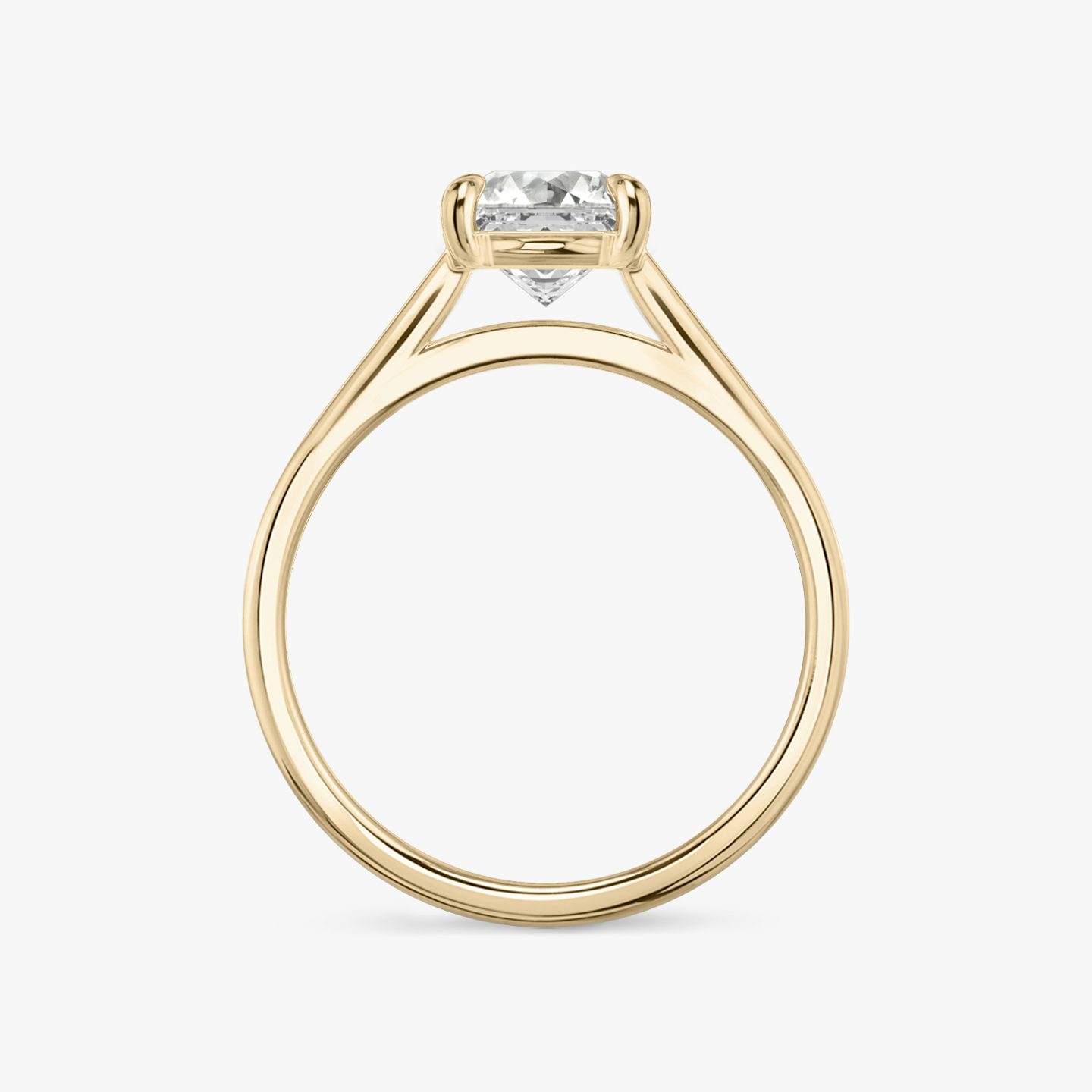 The Cathedral | Asscher | 14k | 14k Rose Gold | Band: Plain | Diamond orientation: vertical | Carat weight: See full inventory