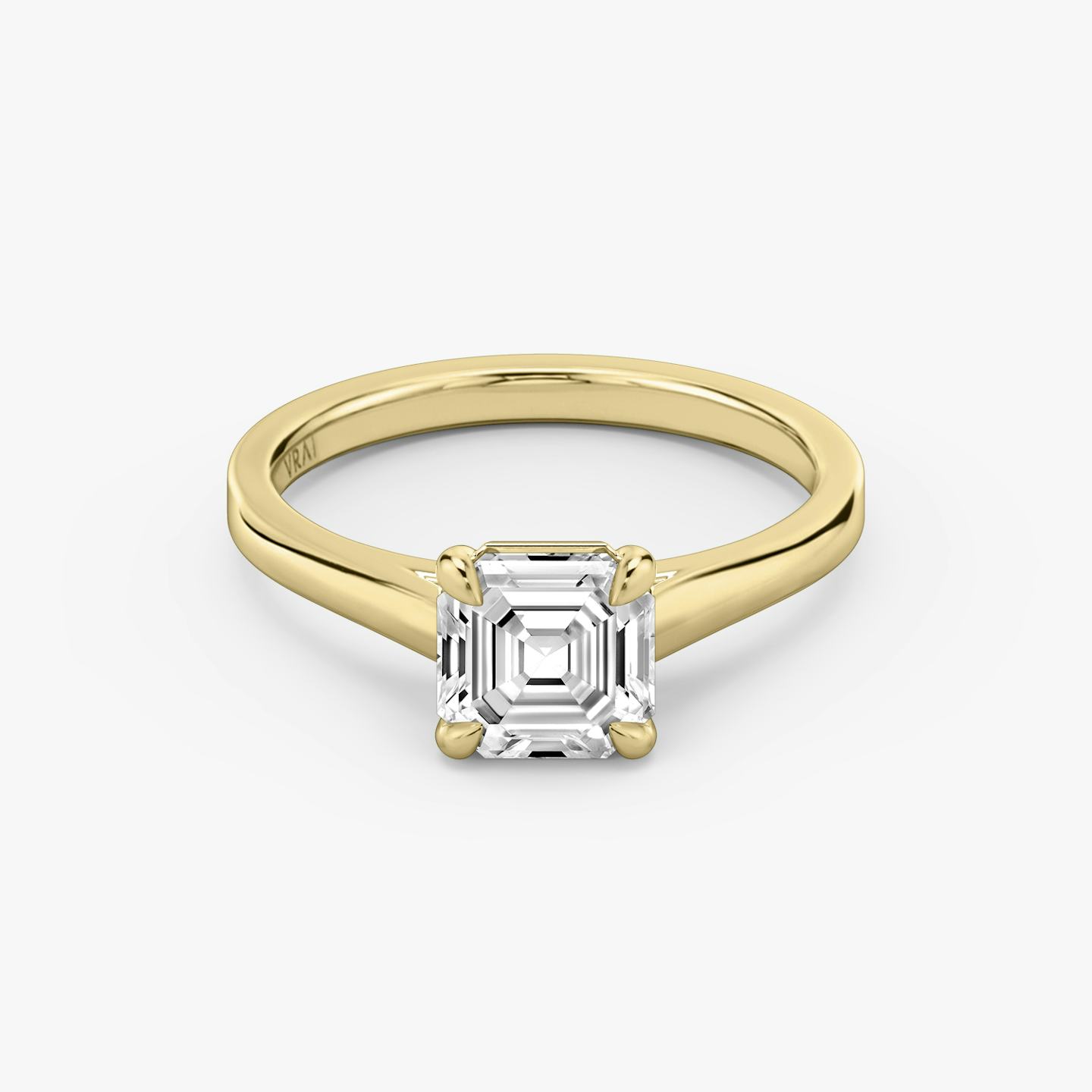 Cathedral Asscher engagement ring