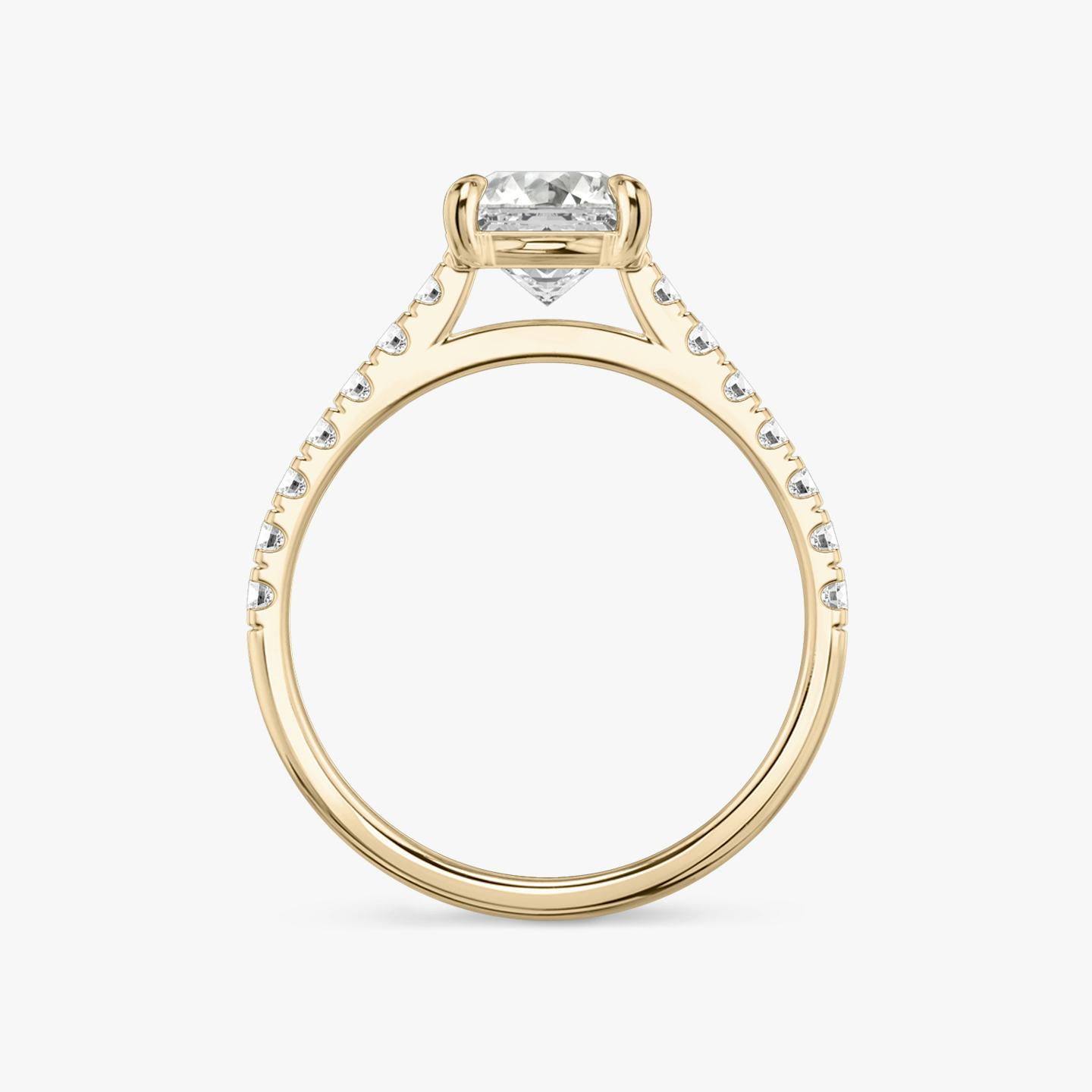 The Cathedral | Asscher | 14k | 14k Rose Gold | Band: Pavé | Diamond orientation: vertical | Carat weight: See full inventory