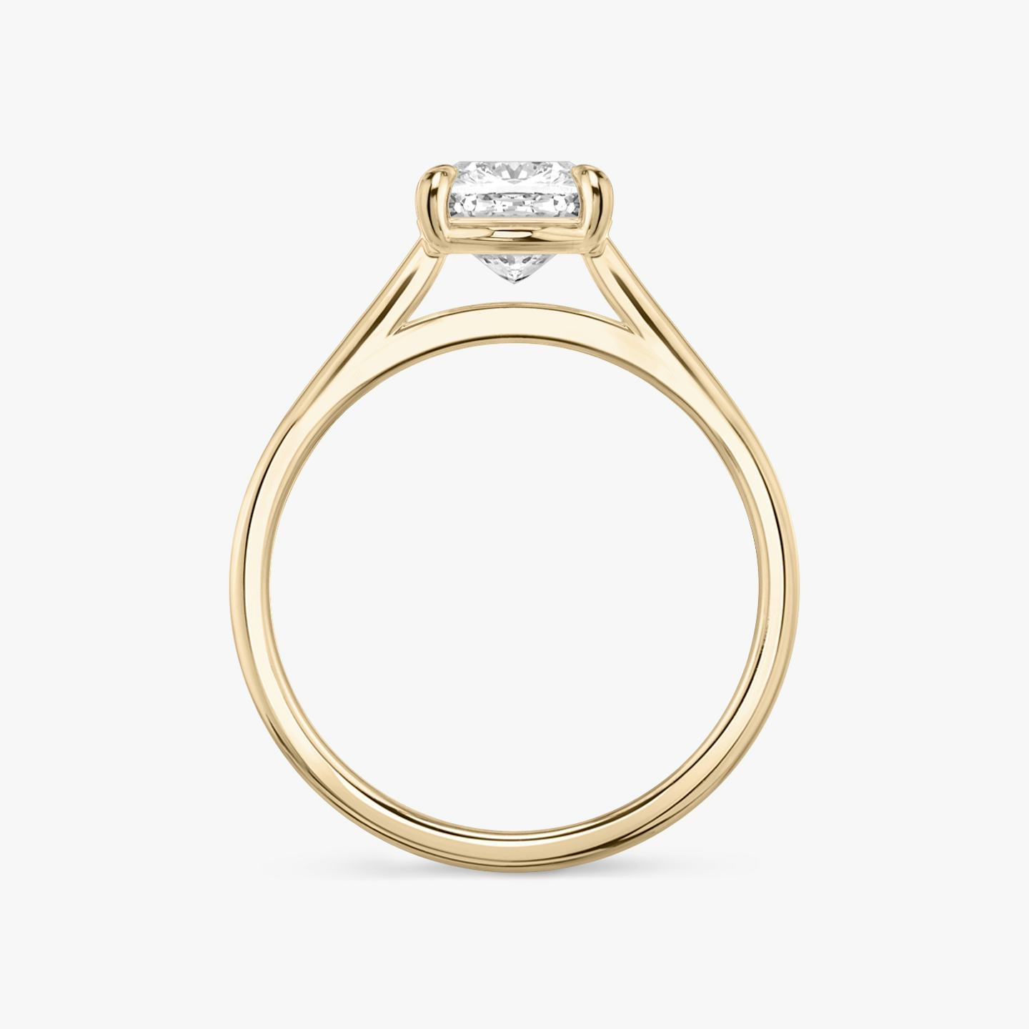The Cathedral | Pavé Cushion | 14k | 14k Rose Gold | Band: Plain | Diamond orientation: vertical | Carat weight: See full inventory