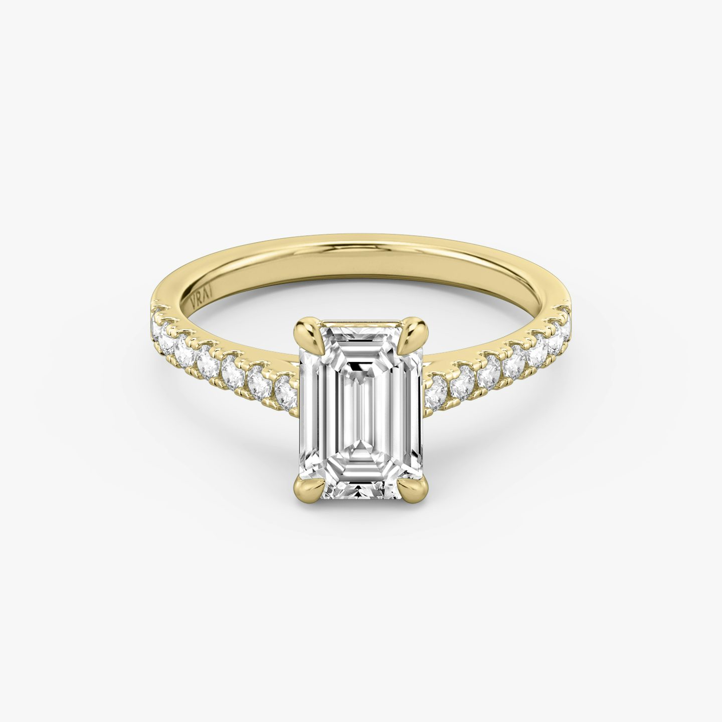 Cathedral | Emerald | 18k | 18k Gelbgold | Ring: Pavé | Diamantausrichtung: vertical | Karatgewicht: Gesamtbestand ansehen