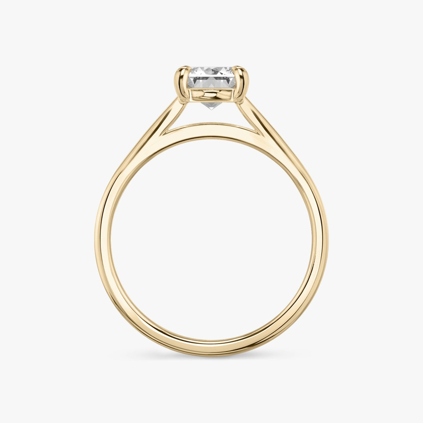 The Cathedral | Emerald | 14k | 14k Rose Gold | Band: Plain | Diamond orientation: vertical | Carat weight: See full inventory