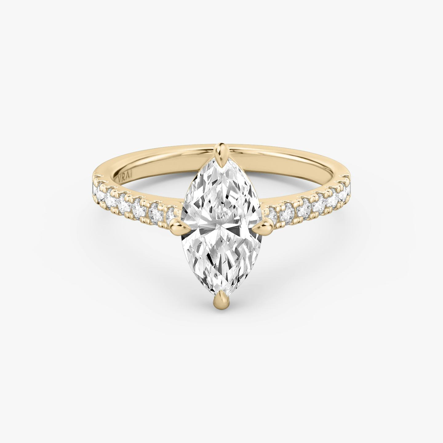 The Cathedral | Pavé Marquise | 14k | 14k Rose Gold | Band: Pavé | Diamond orientation: vertical | Carat weight: See full inventory