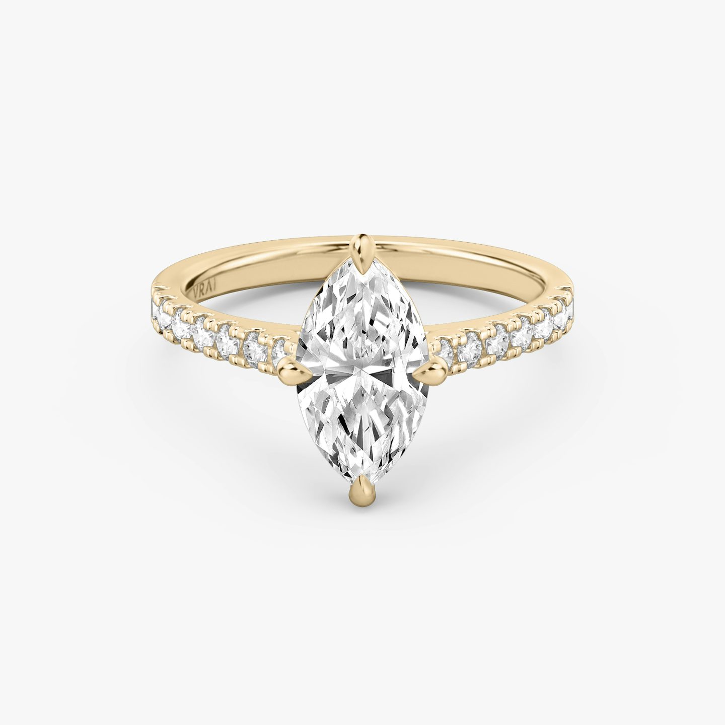 The Cathedral | Pavé Marquise | 14k | 14k Rose Gold | Band: Pavé | Diamond orientation: vertical | Carat weight: See full inventory