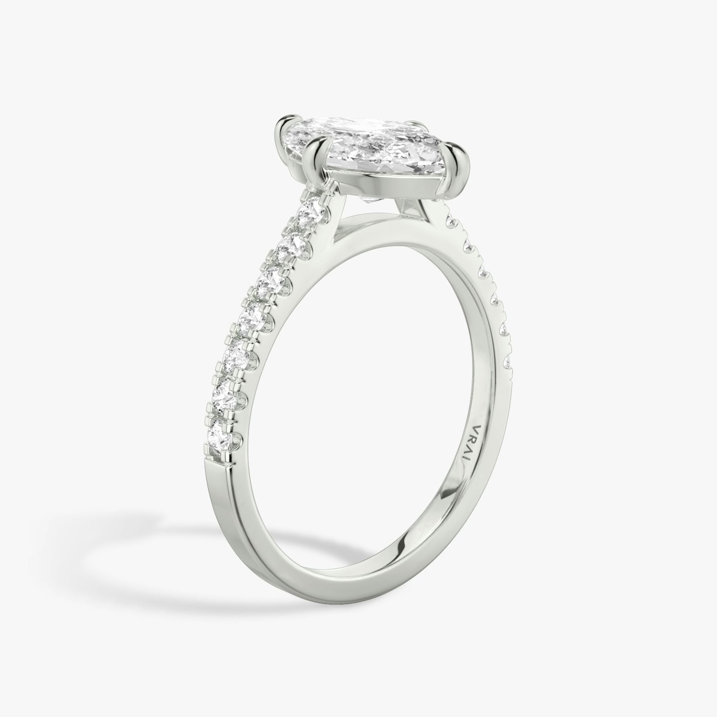 The Cathedral | Pavé Marquise | 18k | 18k White Gold | Band: Pavé | Diamond orientation: vertical | Carat weight: See full inventory