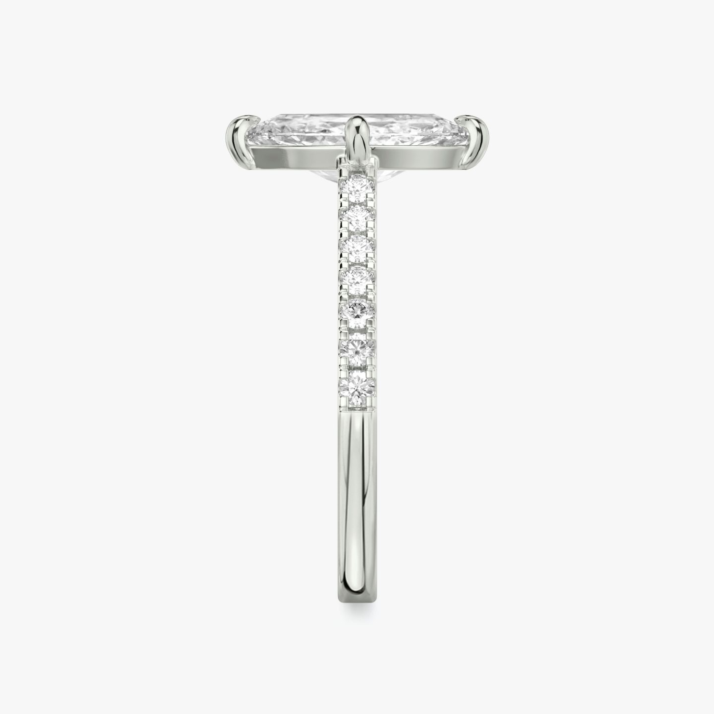 The Cathedral | Pavé Marquise | Platinum | Band: Pavé | Diamond orientation: vertical | Carat weight: See full inventory
