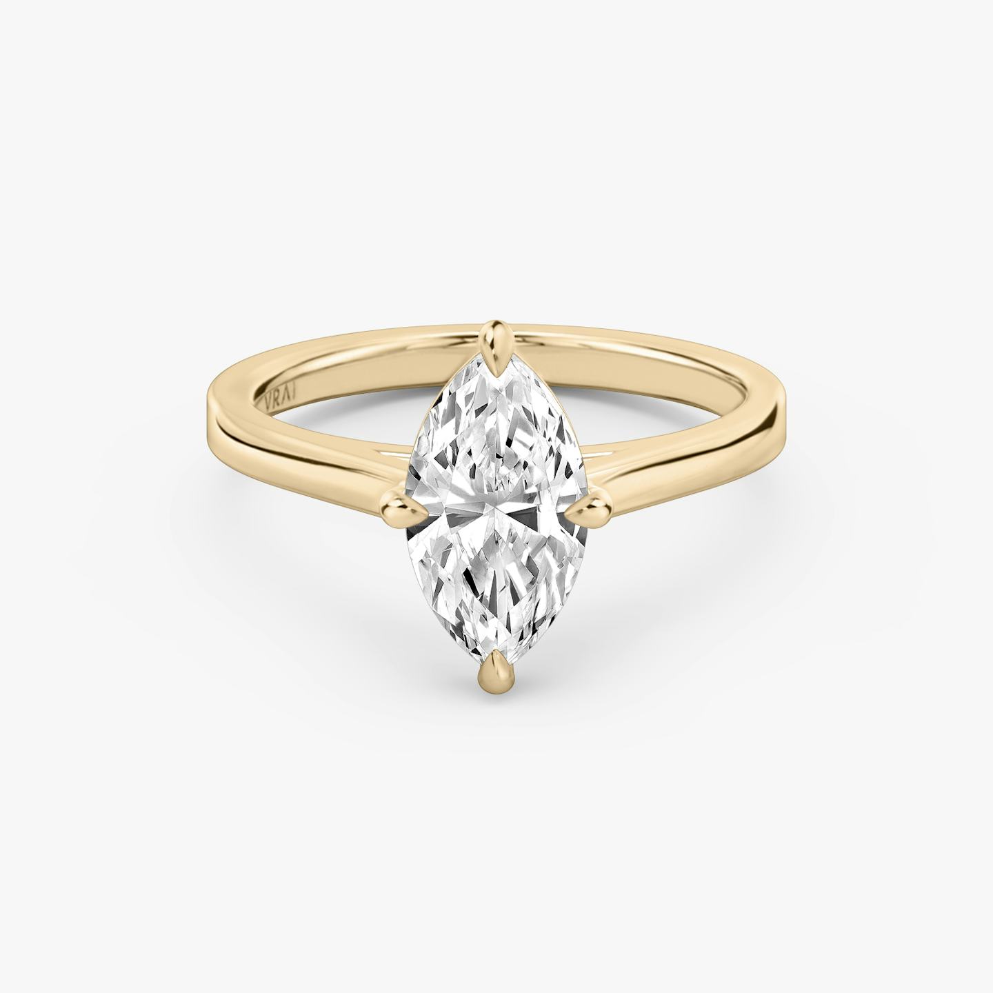 The Cathedral | Pavé Marquise | 14k | 14k Rose Gold | Band: Plain | Diamond orientation: vertical | Carat weight: See full inventory
