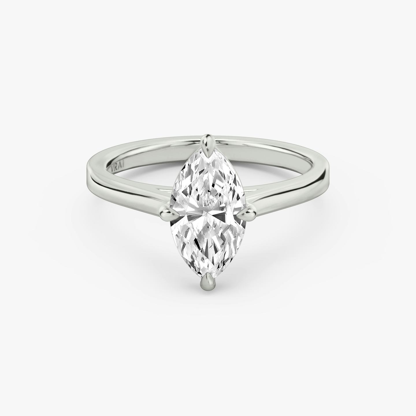 The Cathedral | Pavé Marquise | 18k | 18k White Gold | Band: Plain | Diamond orientation: vertical | Carat weight: See full inventory