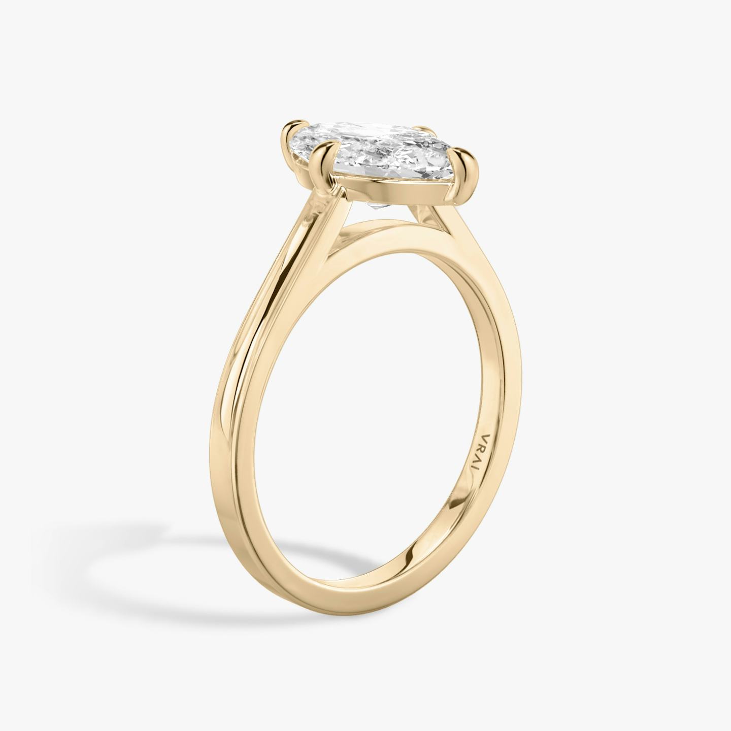 The Cathedral | Pavé Marquise | 14k | 14k Rose Gold | Band: Plain | Diamond orientation: vertical | Carat weight: See full inventory