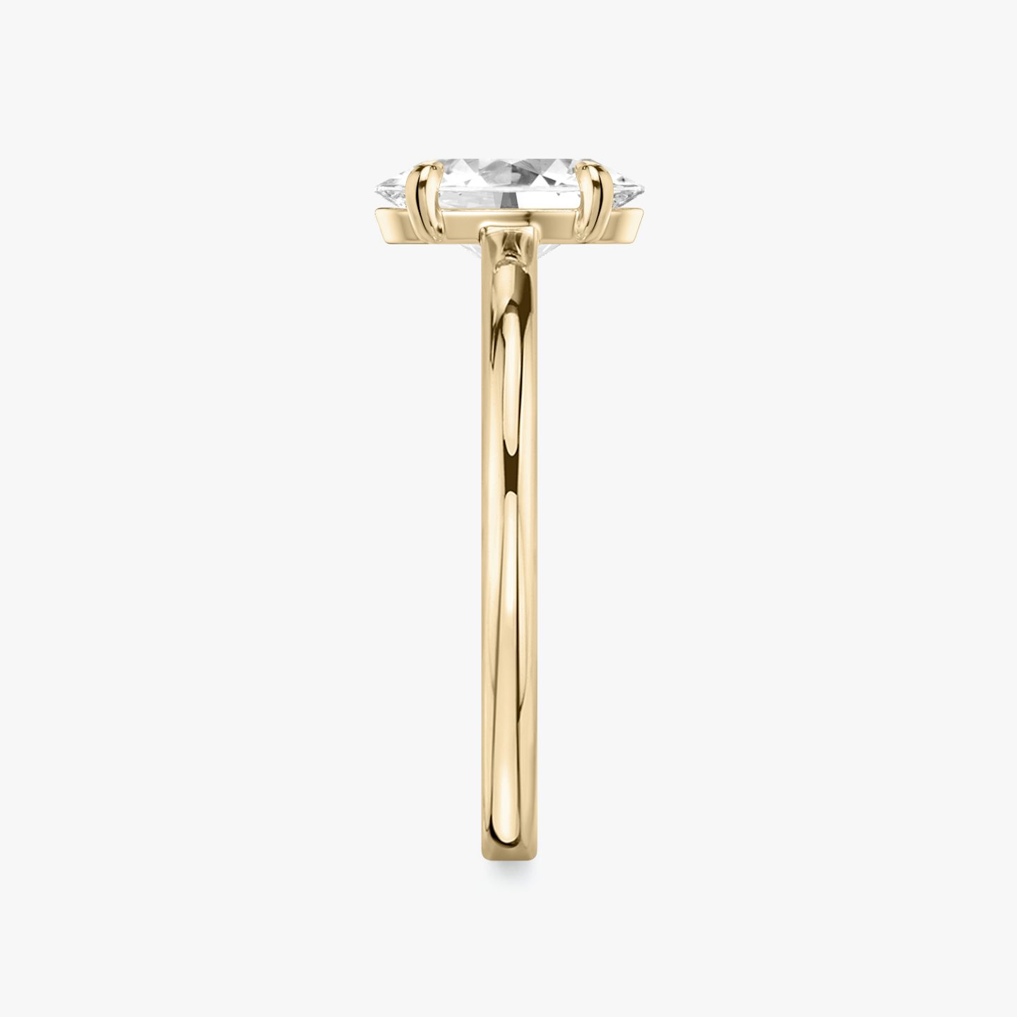 The Cathedral | Oval | 14k | 14k Rose Gold | Band: Plain | Diamond orientation: vertical | Carat weight: See full inventory