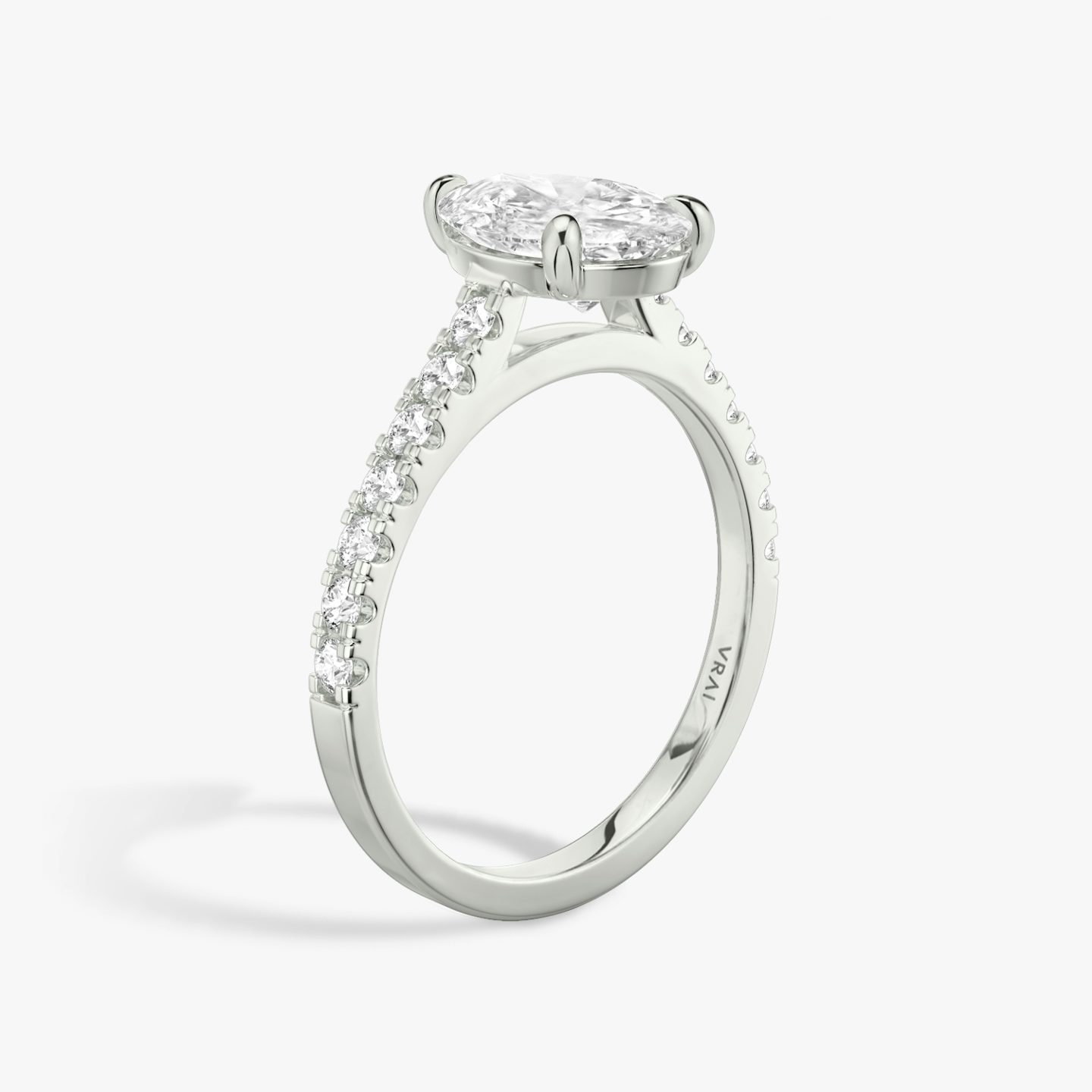The Cathedral | pear | platinum | bandAccent: pave | diamondOrientation: vertical | caratWeight: other