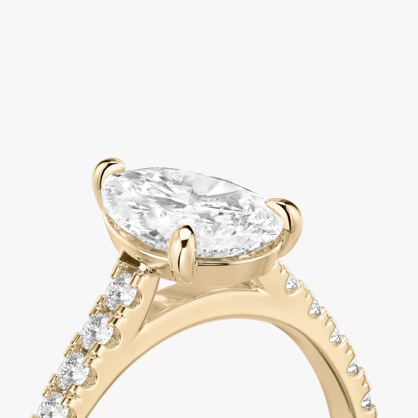 The Cathedral | Pear | 14k | 14k Rose Gold | Band: Pavé | Diamond orientation: vertical | Carat weight: See full inventory