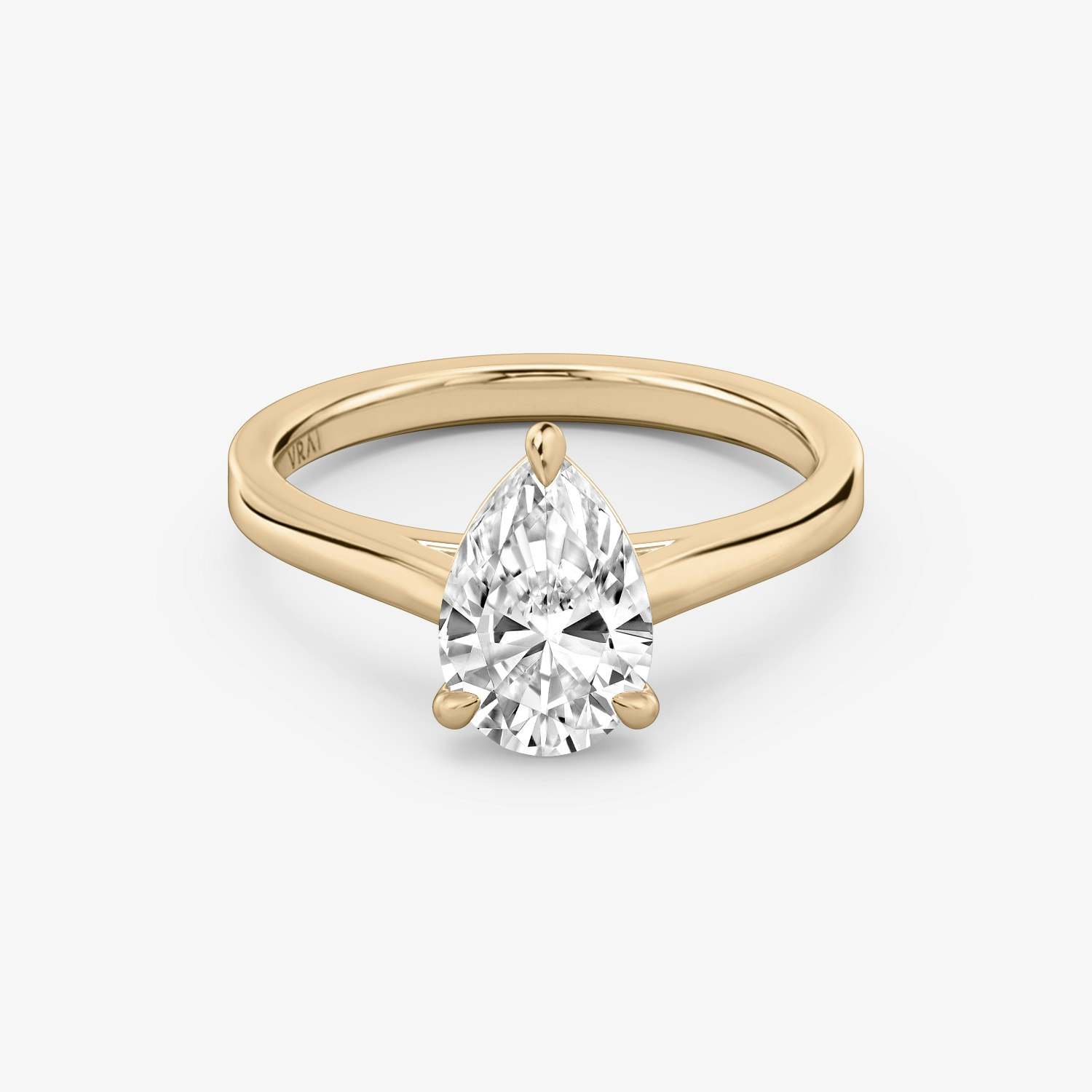 Cathedral Pear Engagement Ring | 14k Rose Gold