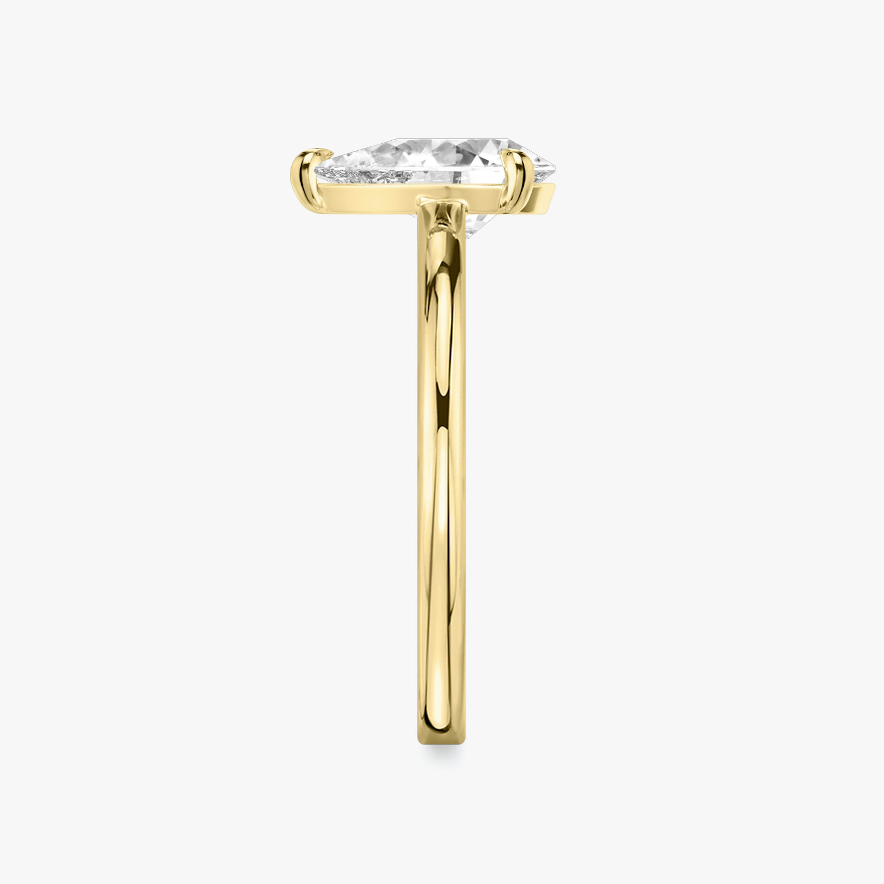 The Cathedral | Pear | 18k | 18k Yellow Gold | Band: Plain | Diamond orientation: vertical | Carat weight: See full inventory