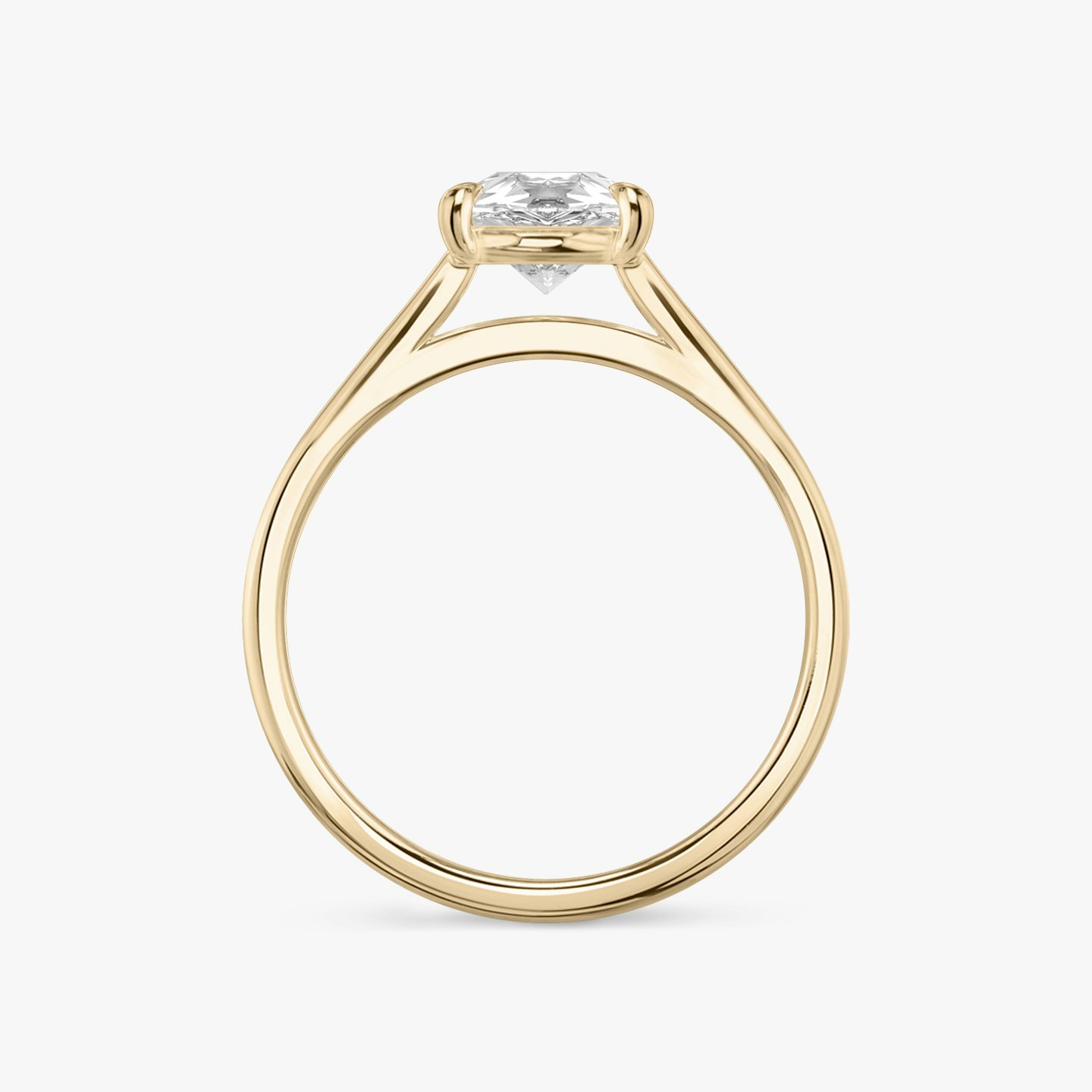 The Cathedral | Pear | 14k | 14k Rose Gold | Band: Plain | Diamond orientation: vertical | Carat weight: See full inventory