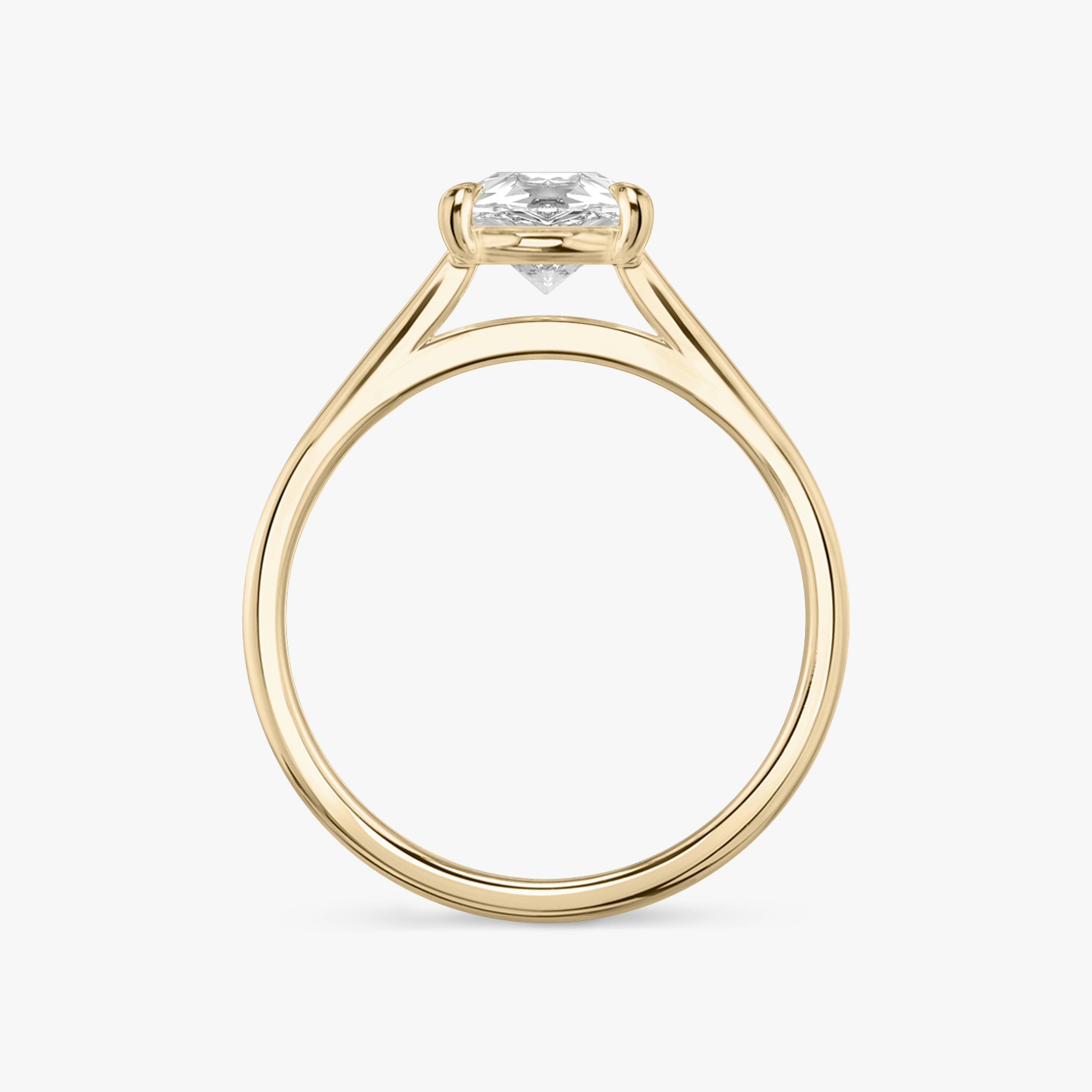 The Cathedral | Pear | 14k | 14k Rose Gold | Band: Plain | Diamond orientation: vertical | Carat weight: See full inventory