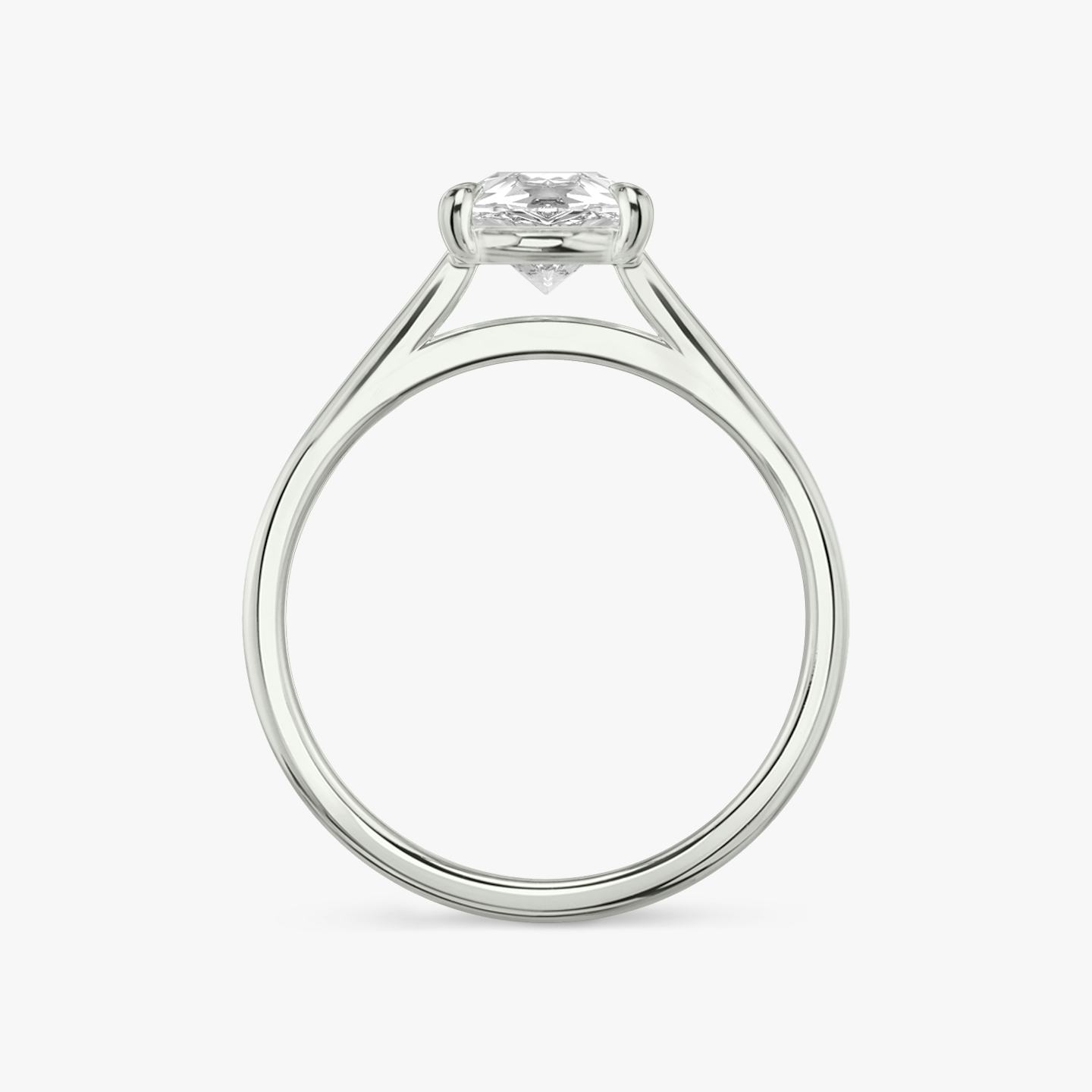 The Cathedral | Pear | 18k | 18k White Gold | Band: Plain | Diamond orientation: vertical | Carat weight: See full inventory