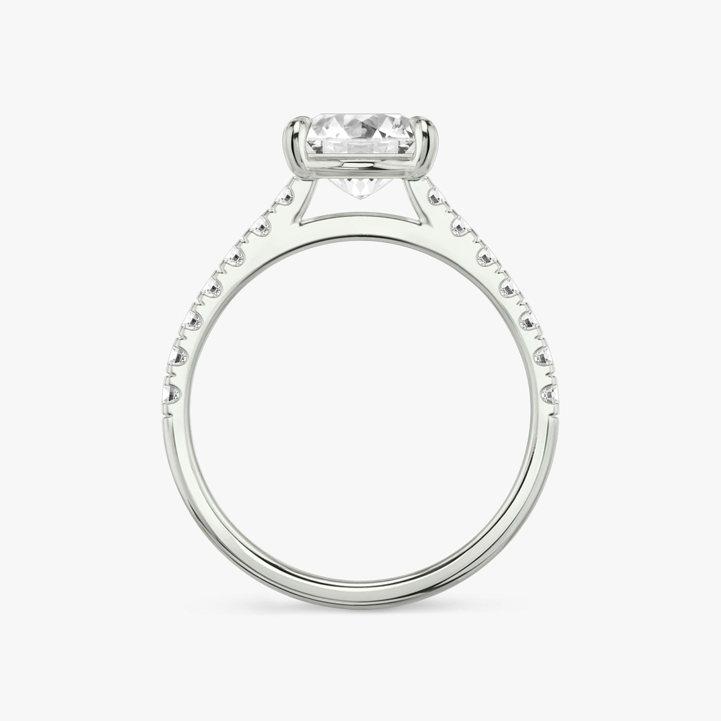 The Cathedral | Princess | 18k | 18k White Gold | Band: Pavé | Diamond orientation: vertical | Carat weight: See full inventory