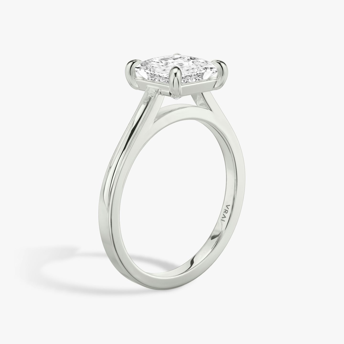 The Cathedral | Princess | 18k | 18k White Gold | Band: Plain | Diamond orientation: vertical | Carat weight: See full inventory