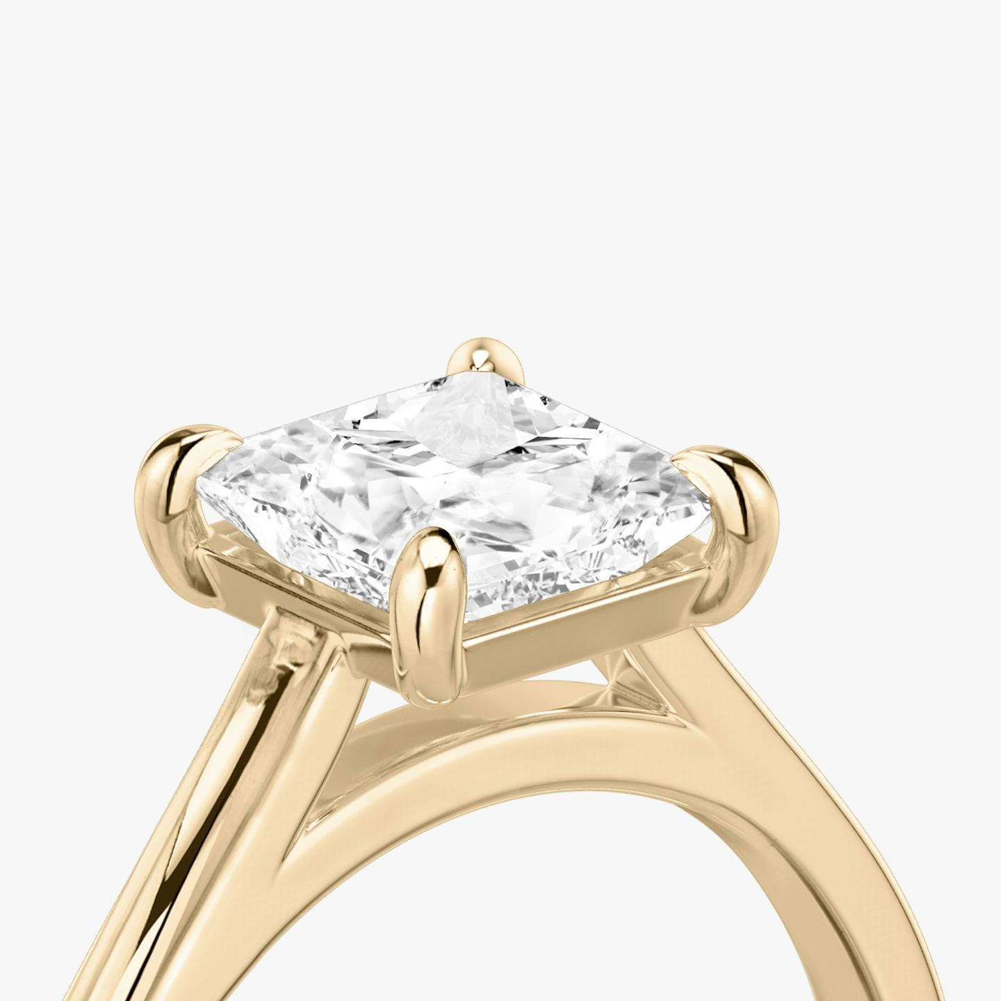 The Cathedral | Princess | 14k | 14k Rose Gold | Band: Plain | Diamond orientation: vertical | Carat weight: See full inventory