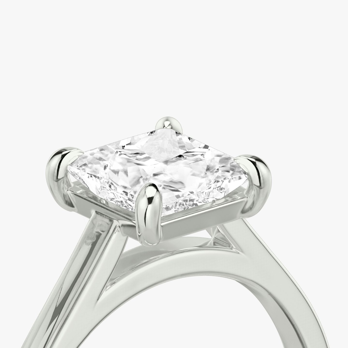 The Cathedral | princess | 18k | white-gold | bandAccent: plain | diamondOrientation: vertical | caratWeight: other