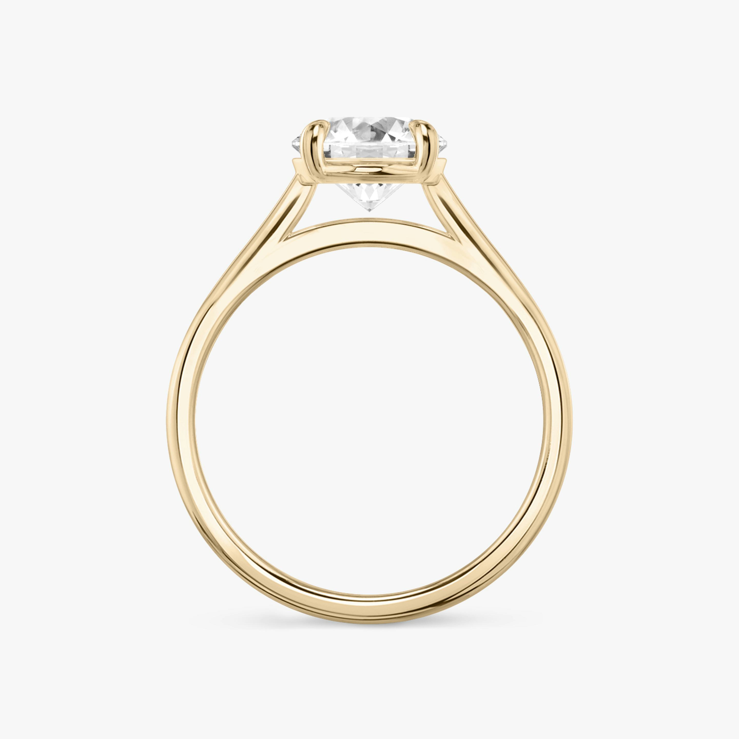 Rose gold Cathedral engagement ring with Round Brilliant cut diamond
