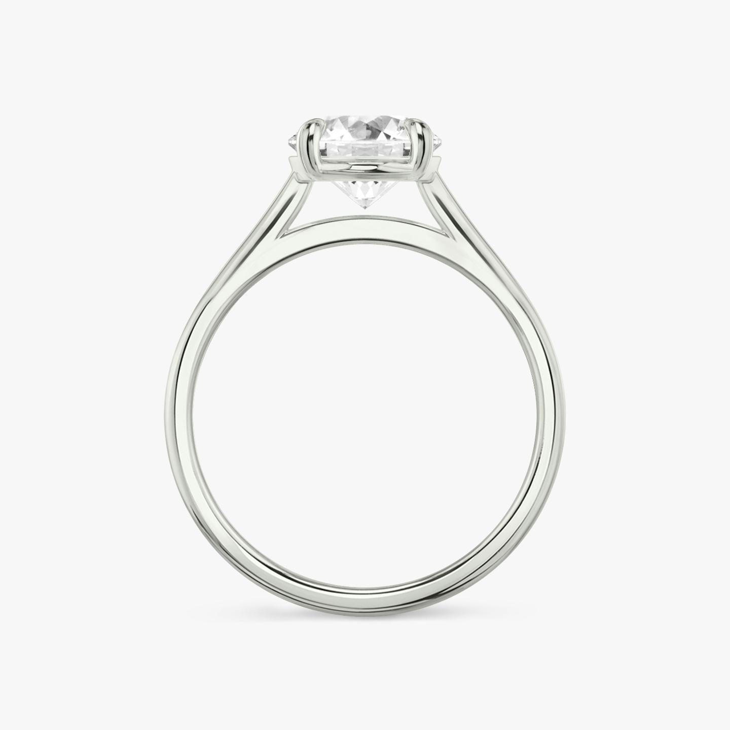 The Cathedral | Round Brilliant | 18k | 18k White Gold | Band: Plain | Carat weight: 2 | Diamond orientation: vertical