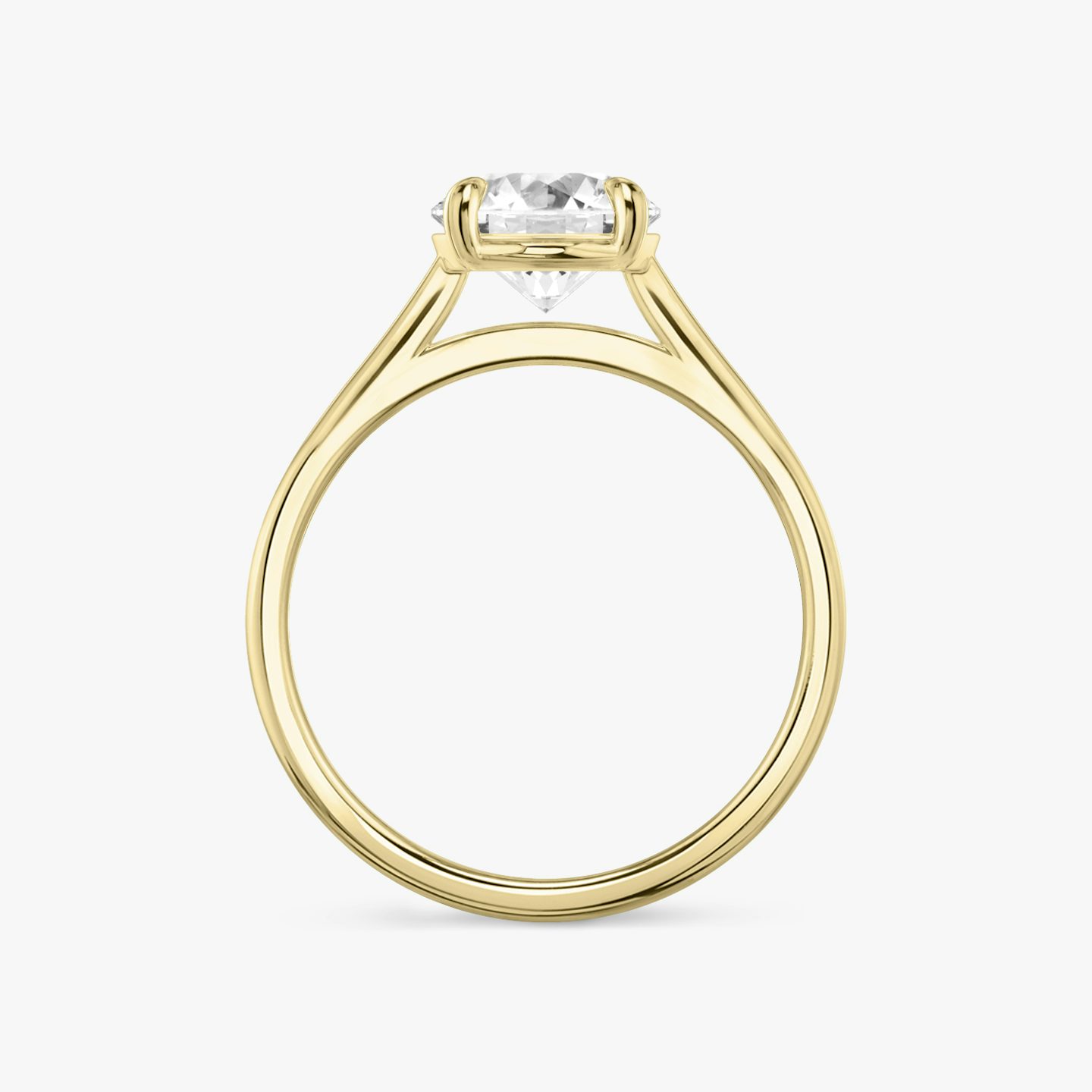 The Cathedral | round-brilliant | 18k | yellow-gold | bandAccent: plain | caratWeight: other | diamondOrientation: vertical