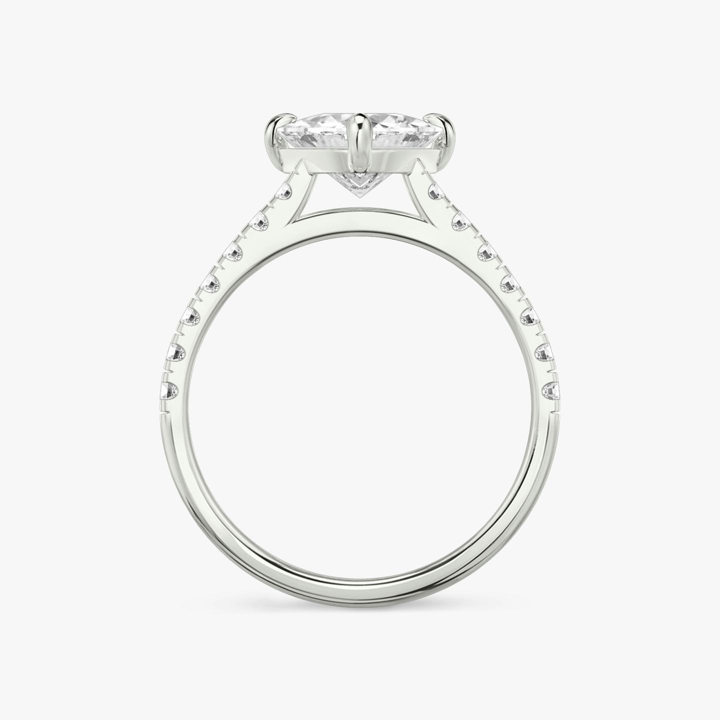 The Cathedral | Trillion | 18k | 18k White Gold | Band: Pavé | Diamond orientation: vertical | Carat weight: See full inventory