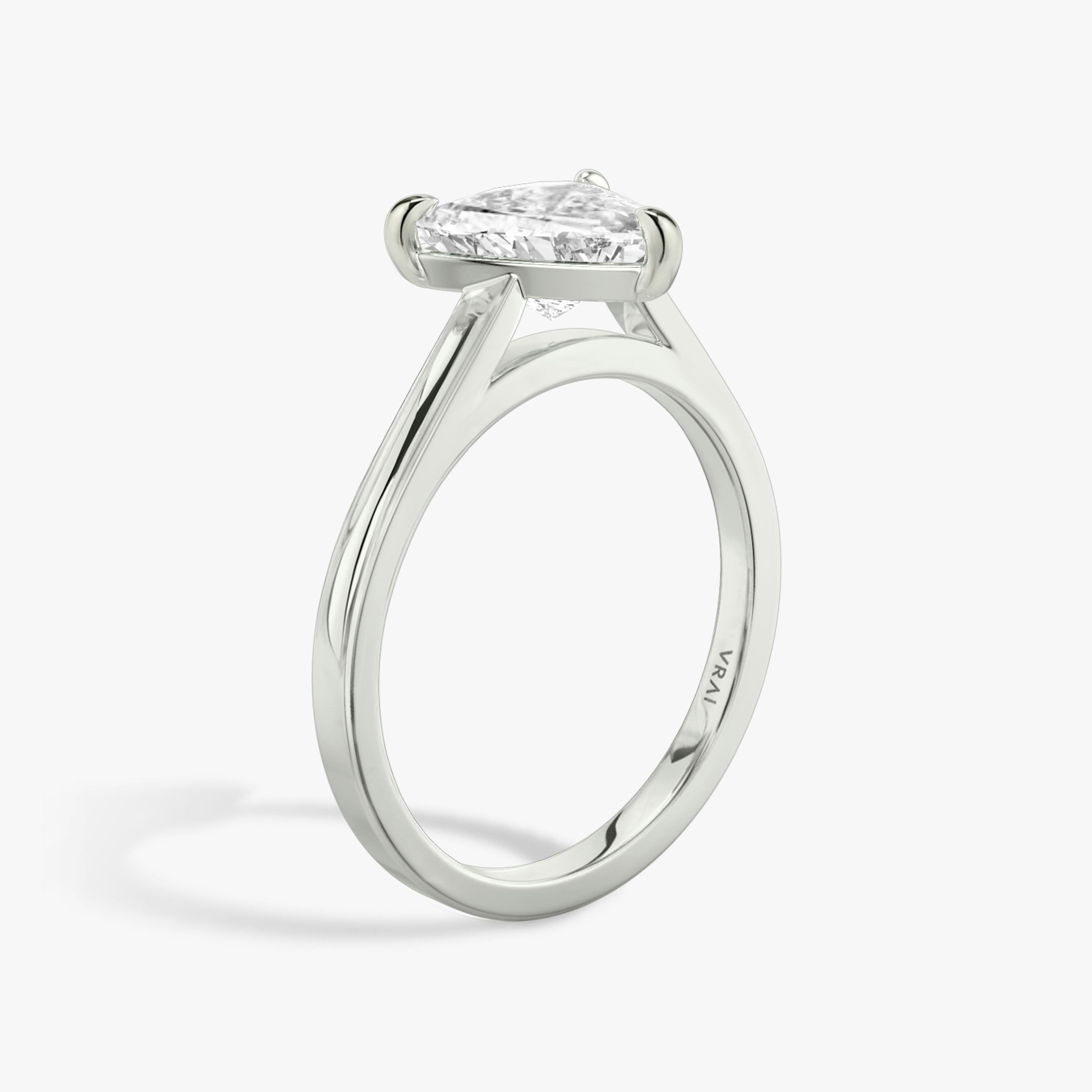 The Cathedral | Trillion | 18k | 18k White Gold | Band: Plain | Diamond orientation: vertical | Carat weight: See full inventory