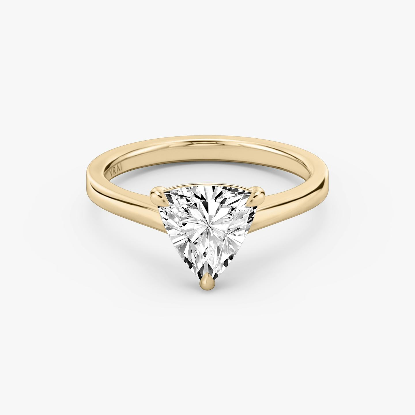 The Cathedral | Trillion | 14k | 14k Rose Gold | Band: Plain | Diamond orientation: vertical | Carat weight: See full inventory