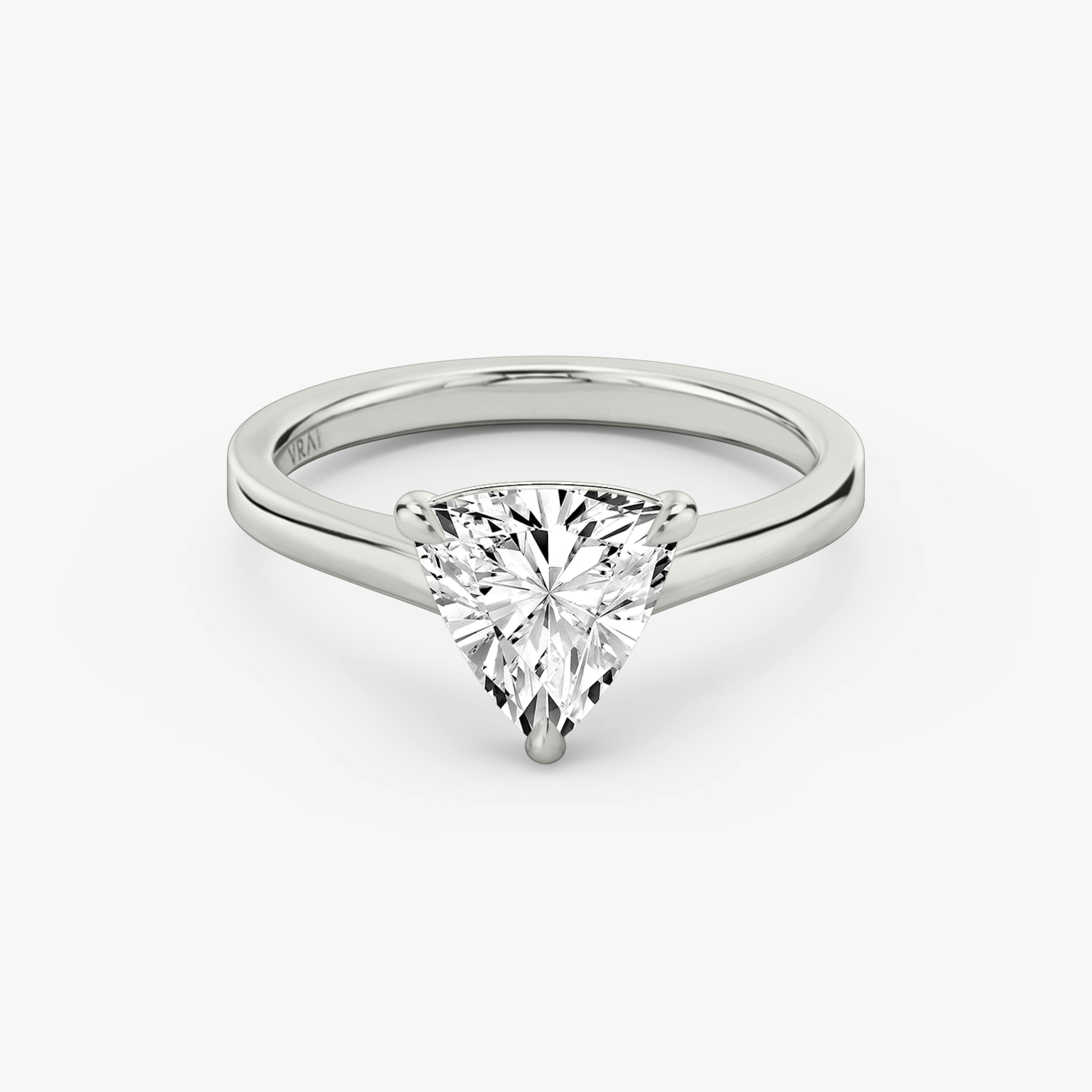 The Cathedral | Trillion | 18k | 18k White Gold | Band: Plain | Diamond orientation: vertical | Carat weight: See full inventory
