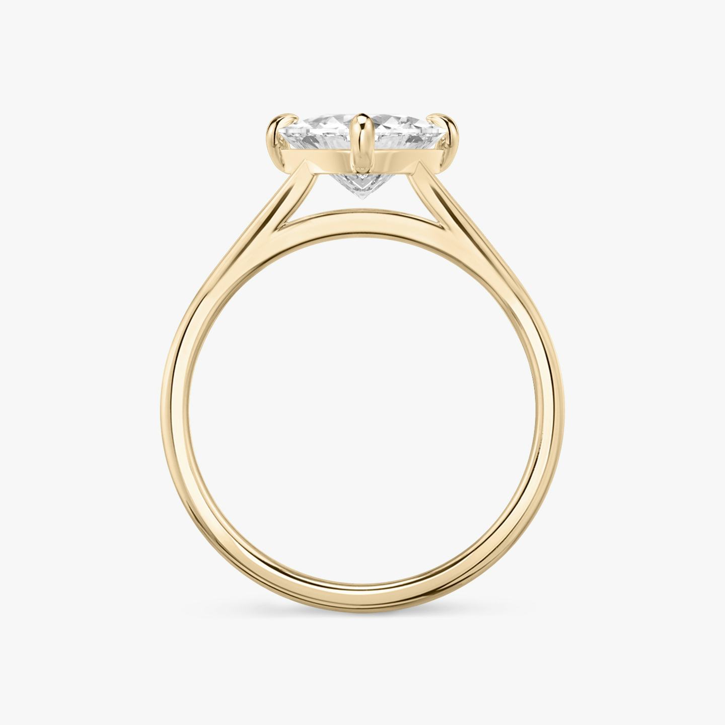 The Cathedral | Trillion | 14k | 14k Rose Gold | Band: Plain | Diamond orientation: vertical | Carat weight: See full inventory
