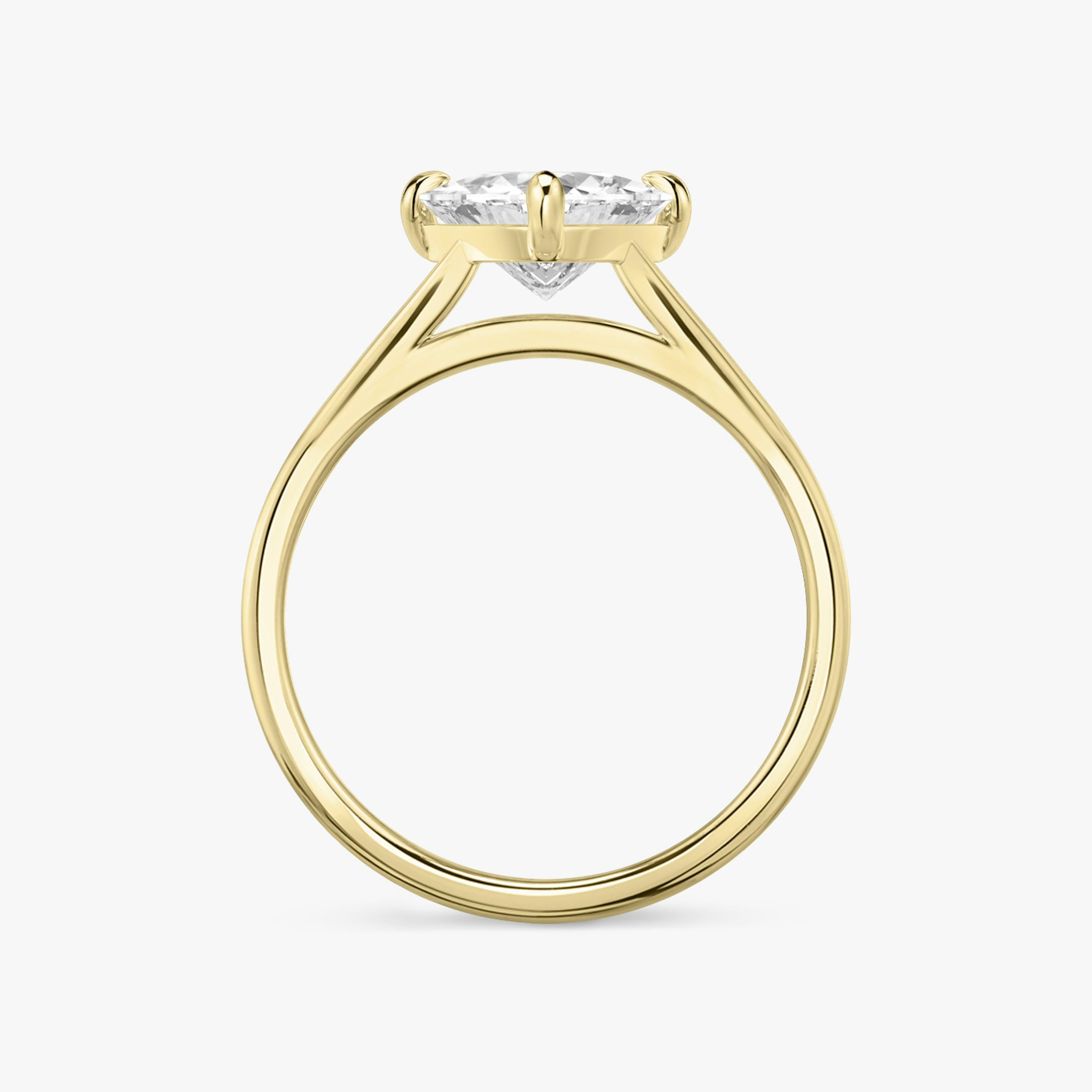 The Cathedral | Trillion | 18k | 18k Yellow Gold | Band: Plain | Diamond orientation: vertical | Carat weight: See full inventory