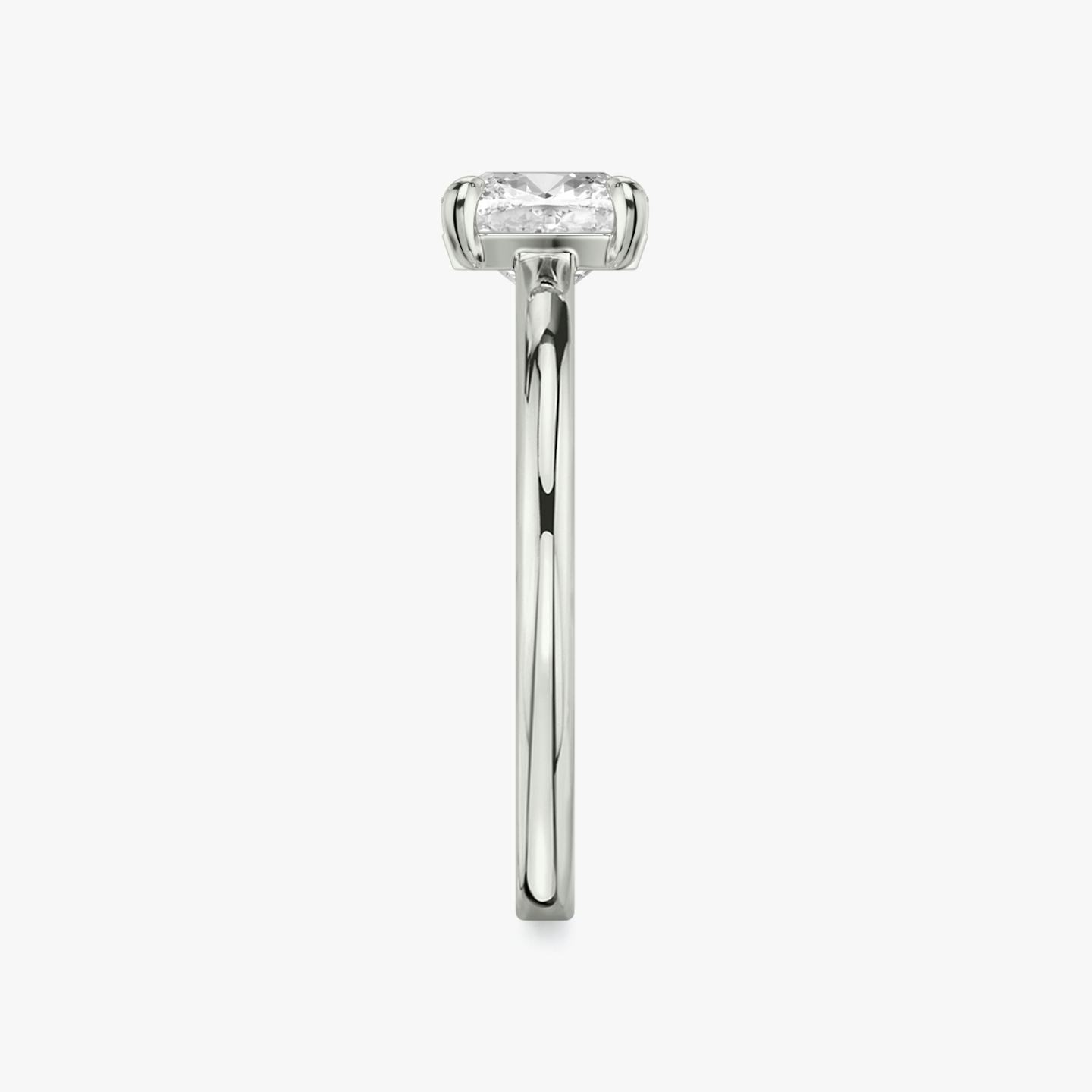 The Cathedral | Pavé Cushion | 18k | 18k White Gold | Band: Plain | Diamond orientation: vertical | Carat weight: See full inventory