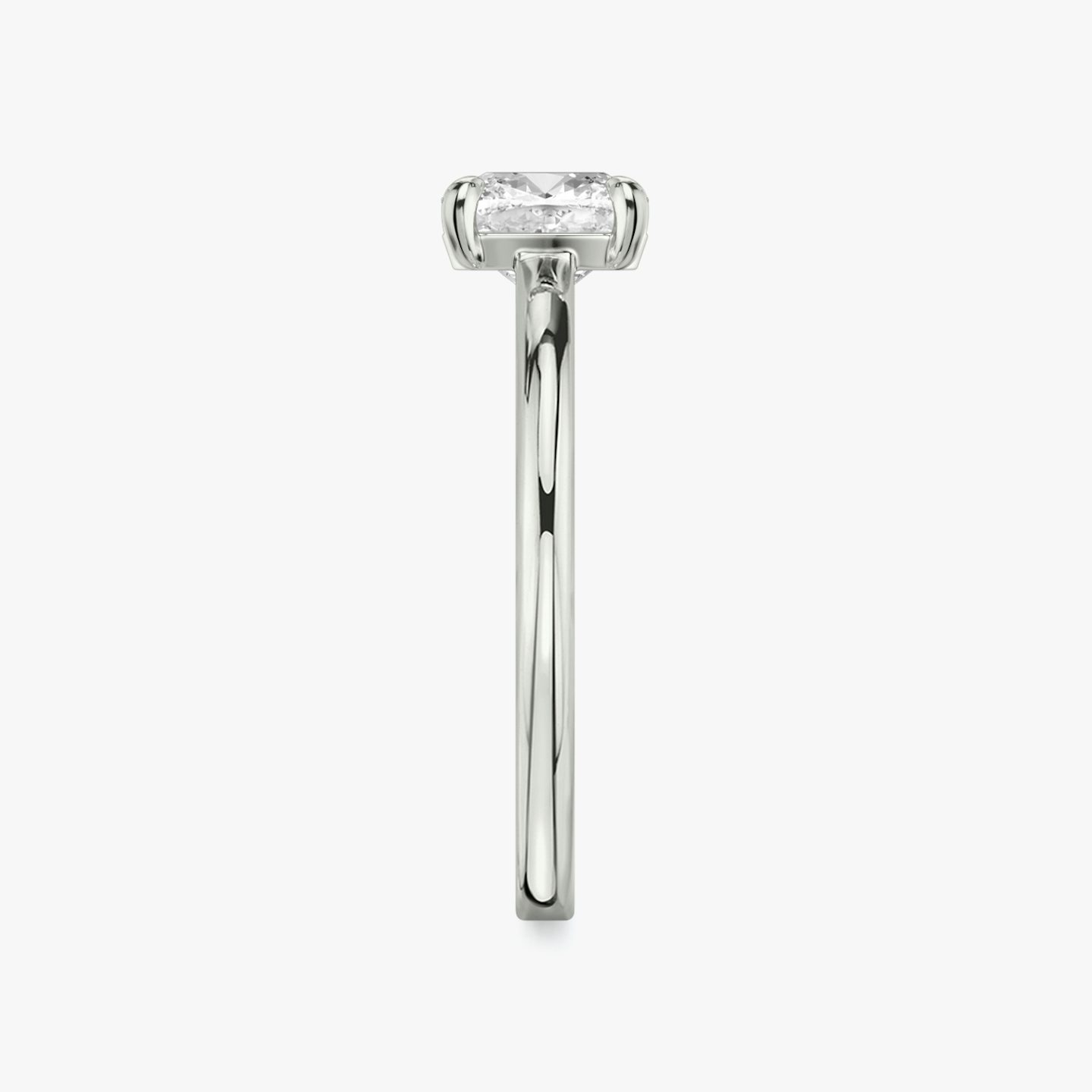 The Cathedral | Pavé Cushion | 18k | 18k White Gold | Band: Plain | Diamond orientation: vertical | Carat weight: See full inventory