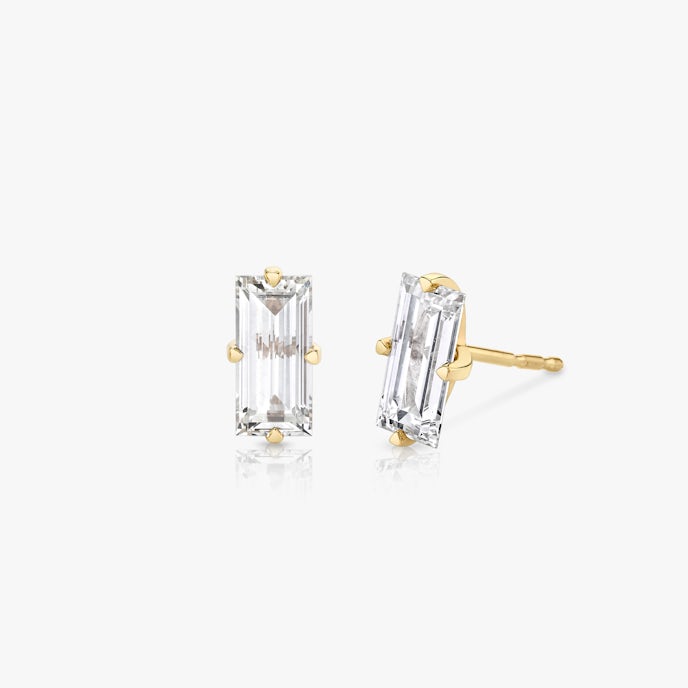 VRAI Iconic OhrsteckerBaguette | Yellow Gold