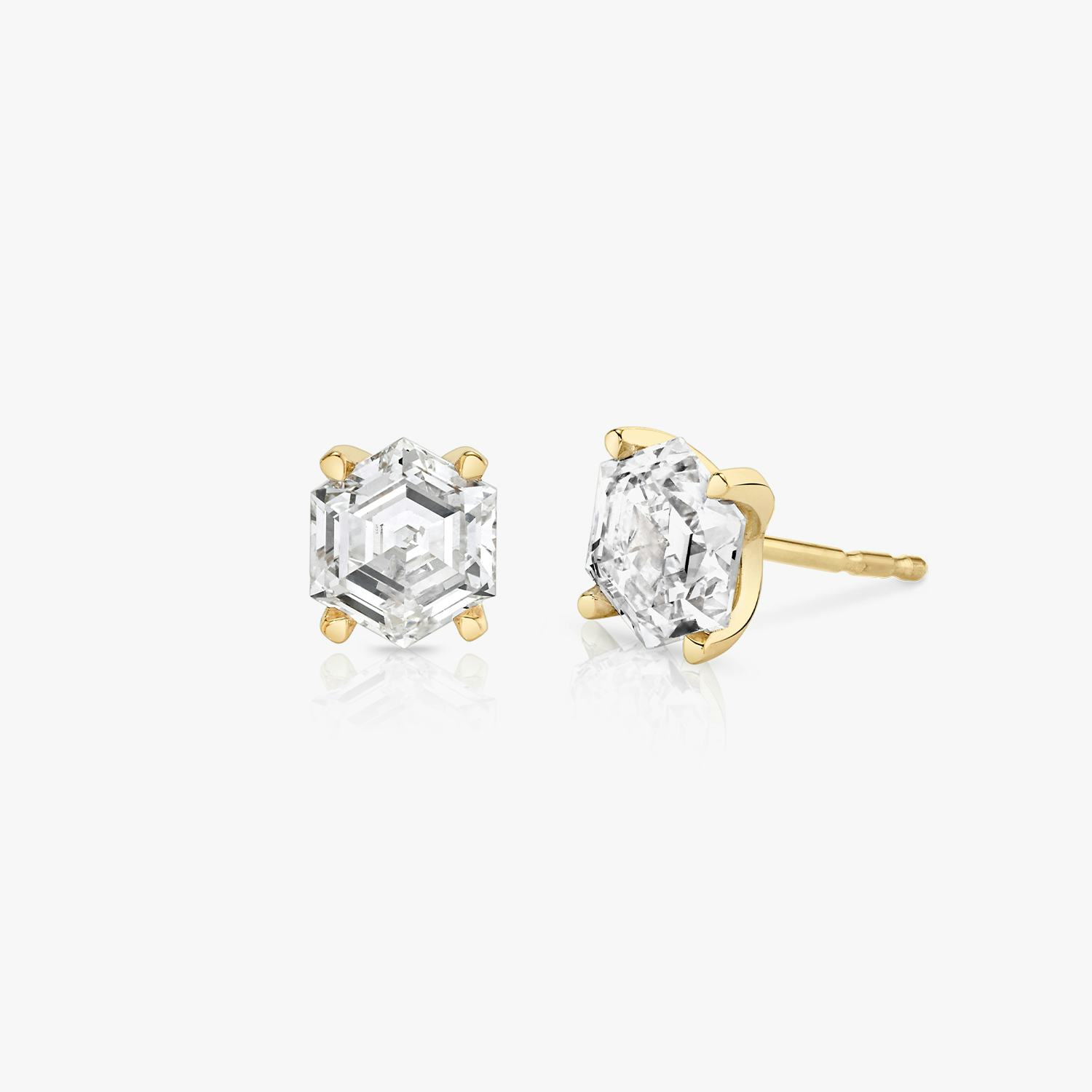 Iconic Hexagon Diamond Studs