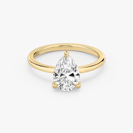 Classic pear engagement ring