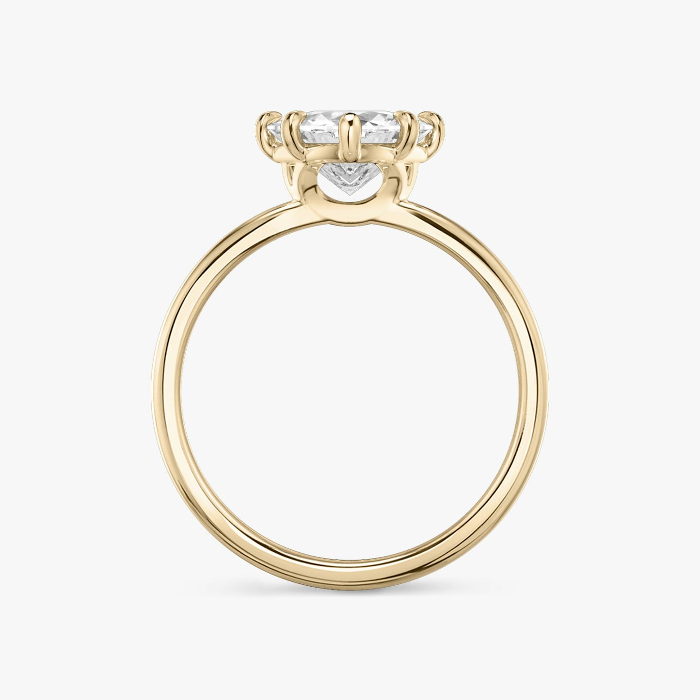 The Signature 6 Prong | Trillion | 14k | 14k Rose Gold | Band: Plain | Diamond orientation: vertical | Carat weight: See full inventory