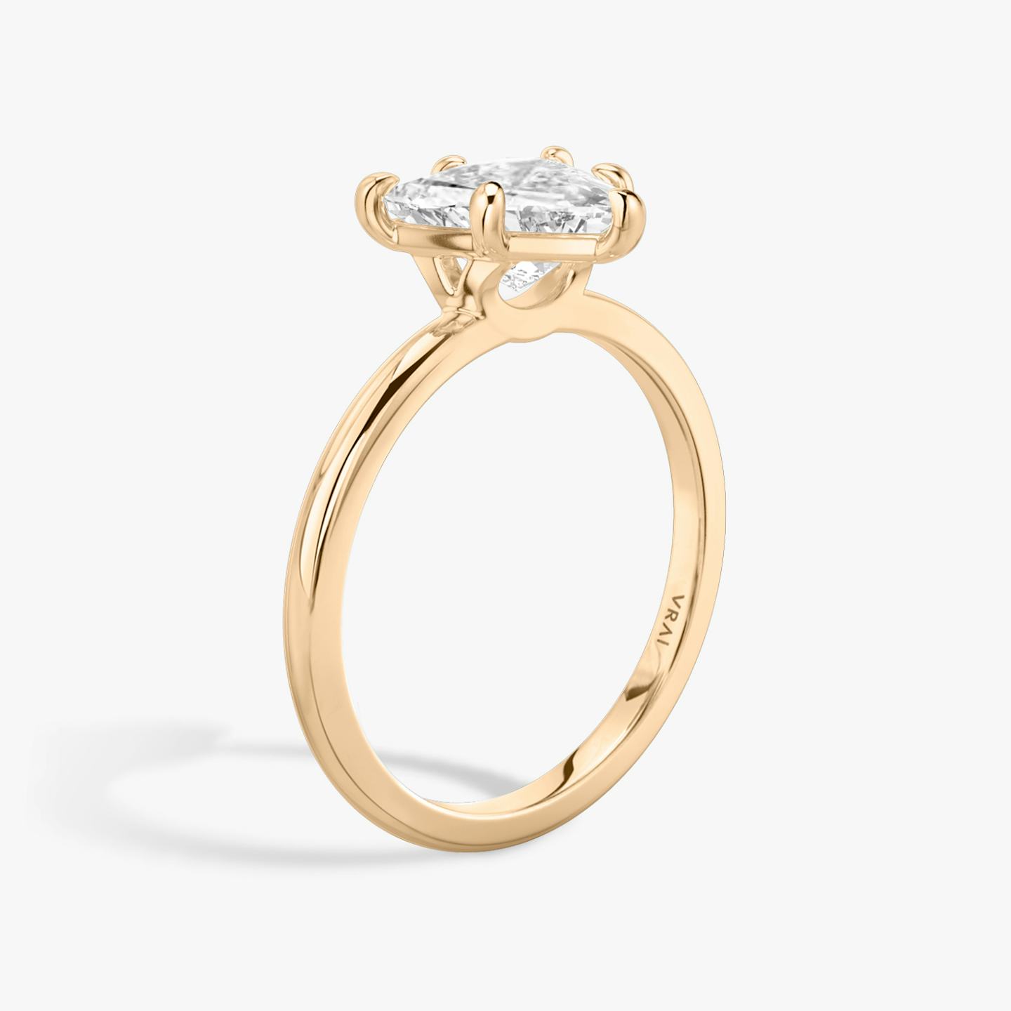 The Signature 6 Prong | Trillion | 14k | 14k Rose Gold | Band: Plain | Diamond orientation: vertical | Carat weight: See full inventory