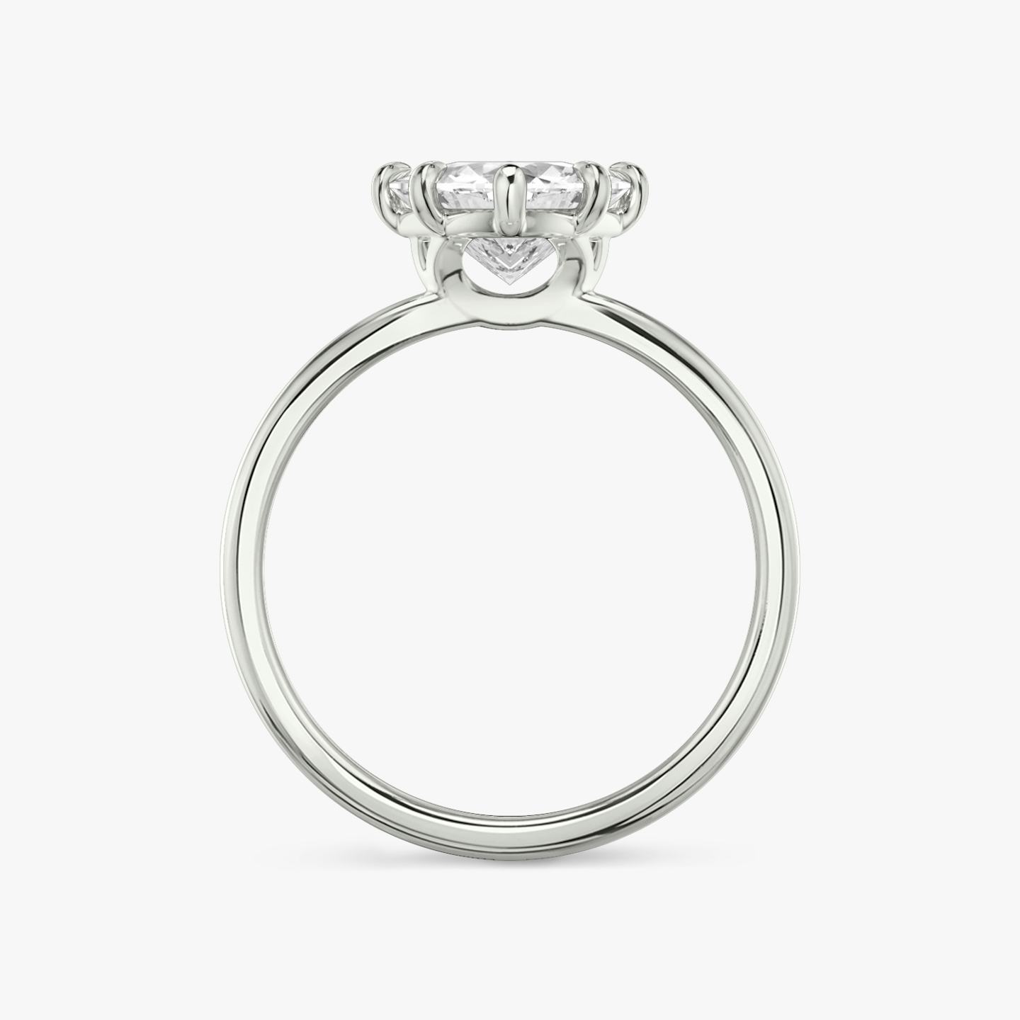 The Signature 6 Prong | Trillion | 18k | 18k White Gold | Band: Plain | Diamond orientation: vertical | Carat weight: See full inventory