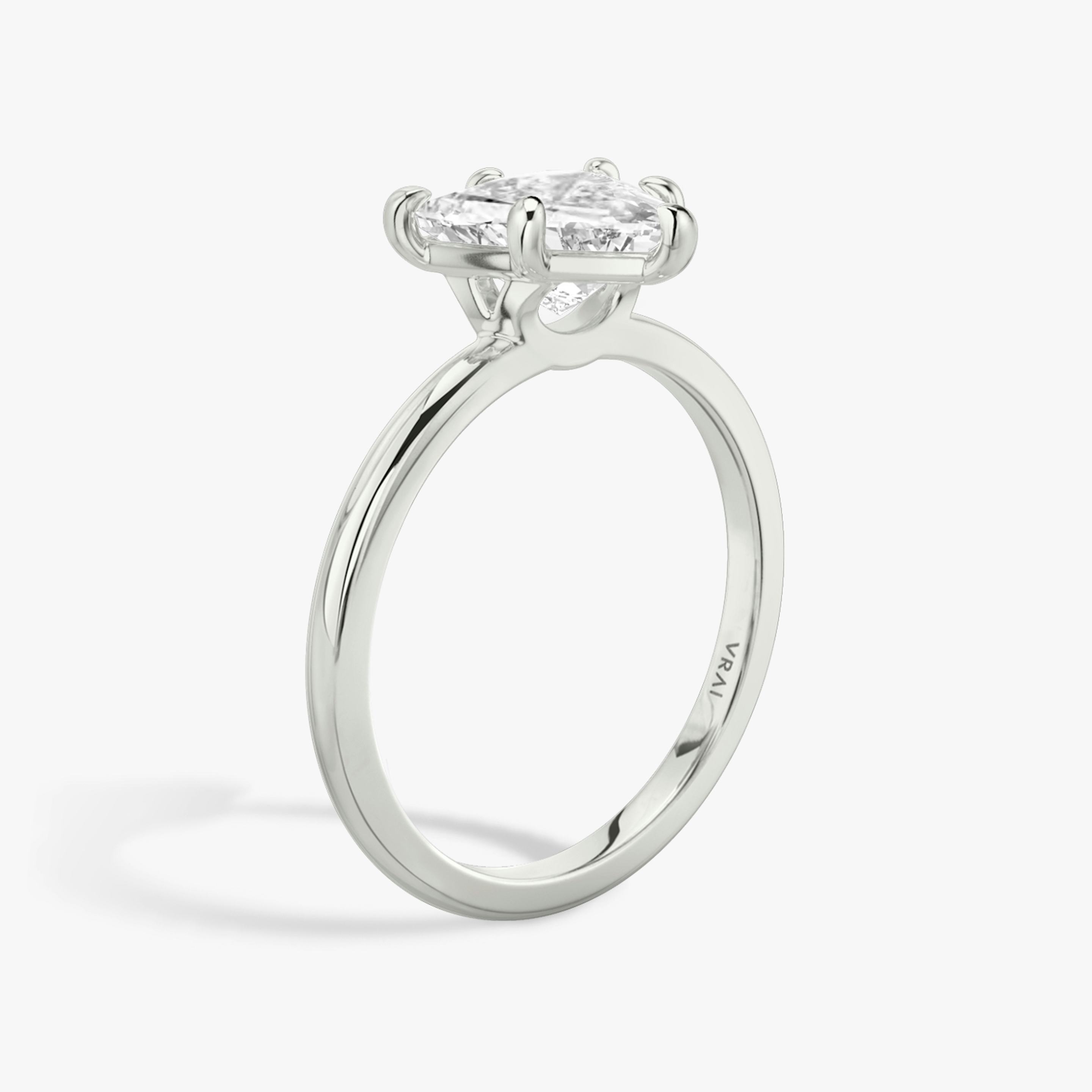 The Signature 6 Prong | Trillion | 18k | 18k White Gold | Band: Plain | Diamond orientation: vertical | Carat weight: See full inventory