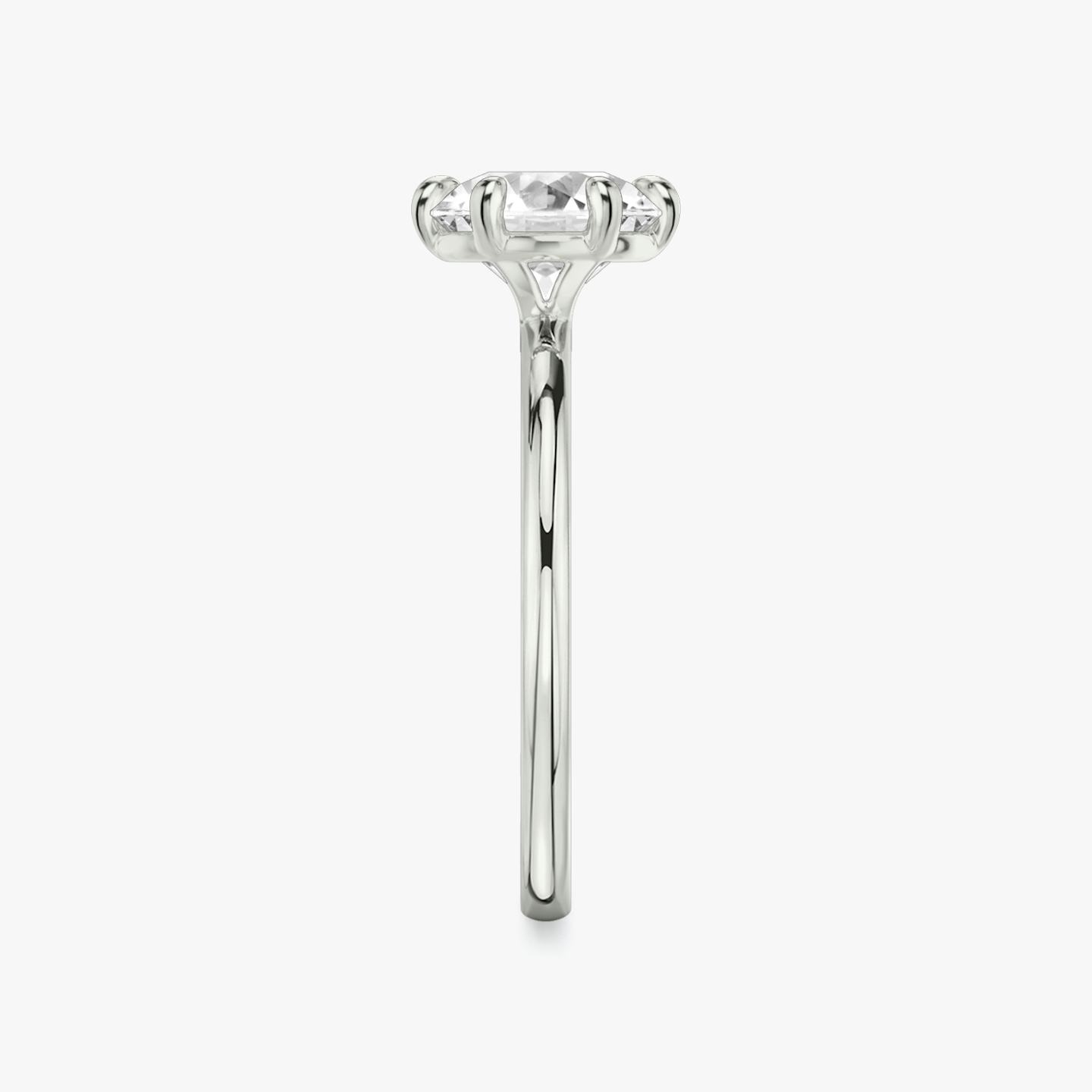 The Signature 6 Prong | Round Brilliant | 18k | 18k White Gold | Band: Plain | Carat weight: See full inventory | Diamond orientation: vertical