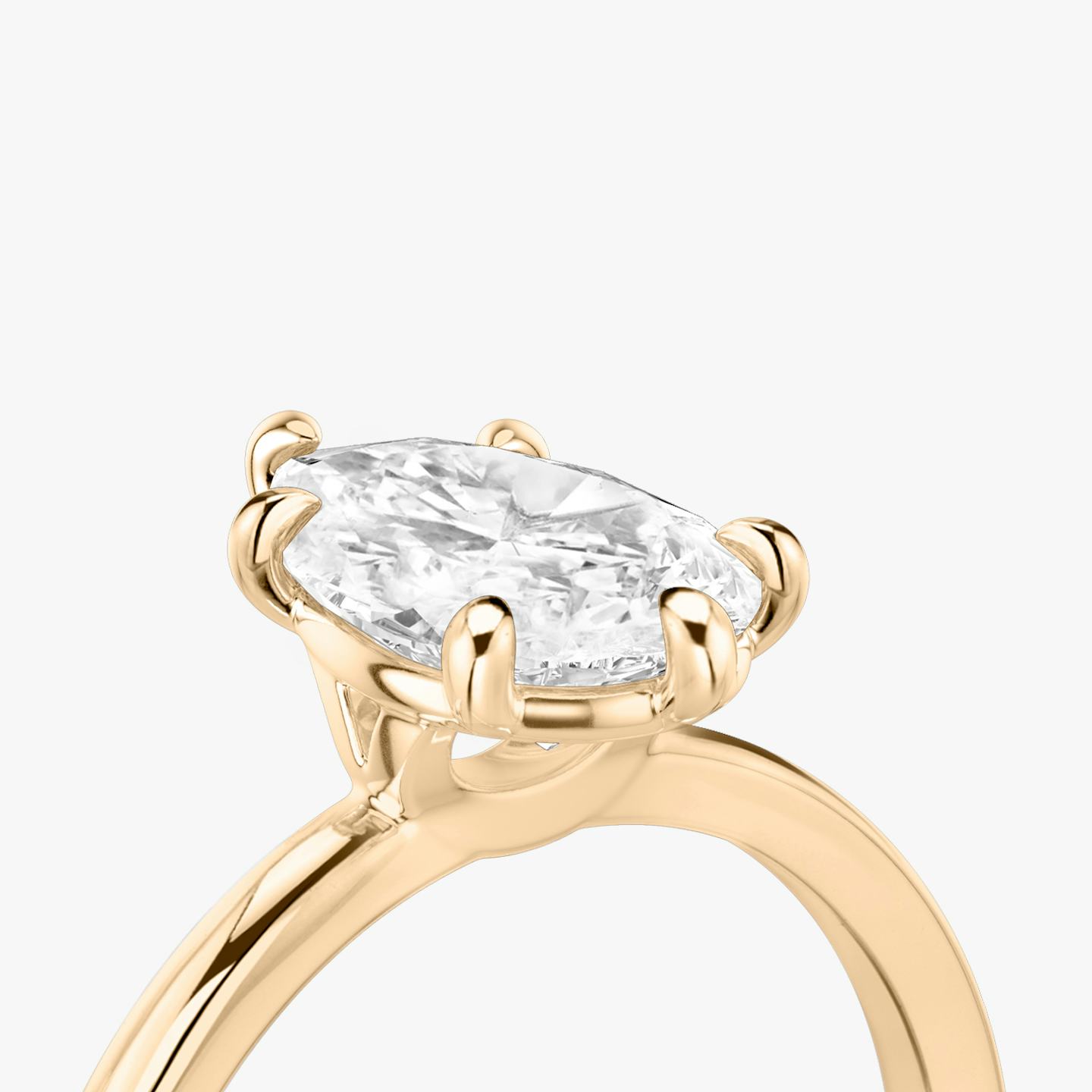 The Signature 6 Prong | Pear | 14k | 14k Rose Gold | Band: Plain | Diamond orientation: vertical | Carat weight: See full inventory