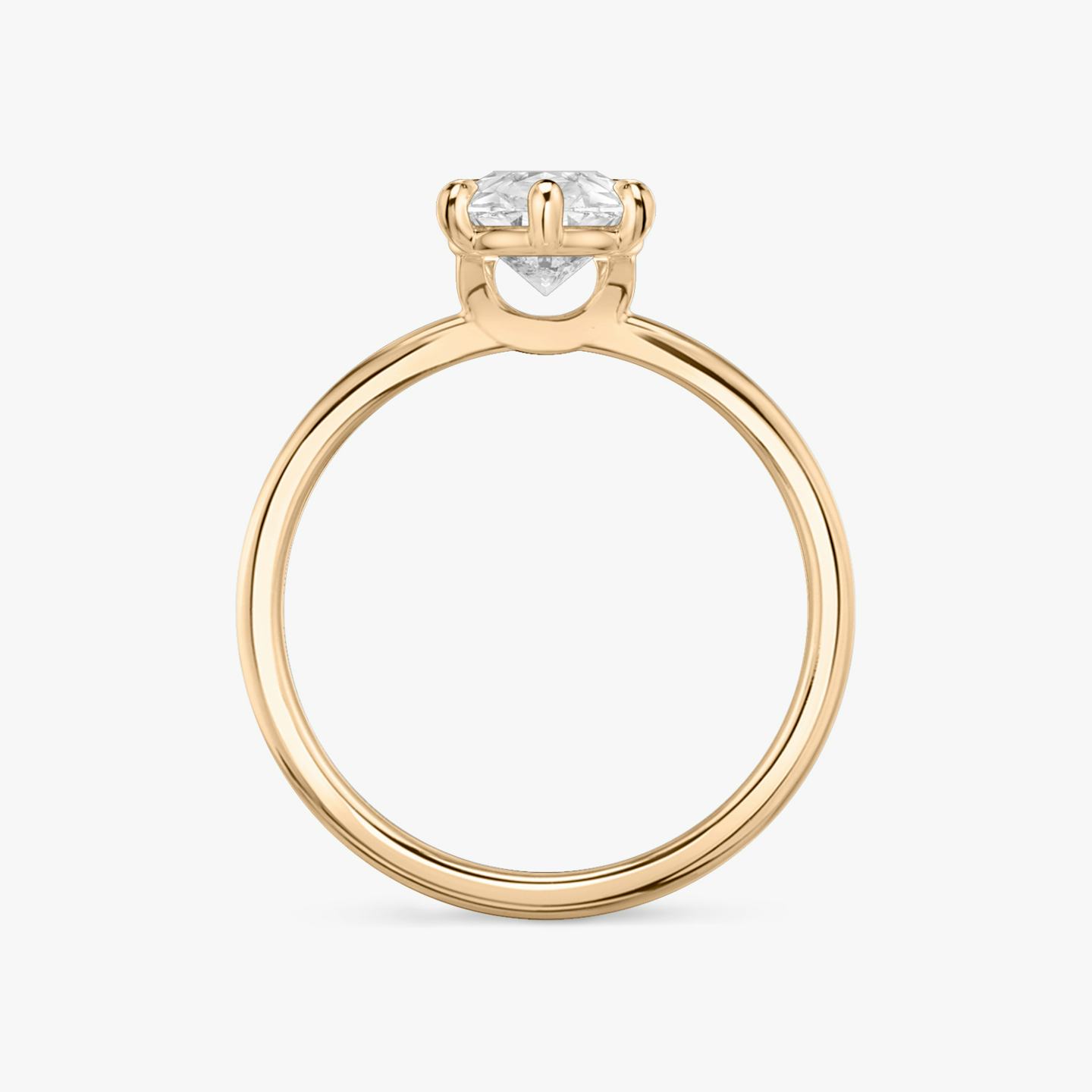 The Signature 6 Prong | Pear | 14k | 14k Rose Gold | Band: Plain | Diamond orientation: vertical | Carat weight: See full inventory