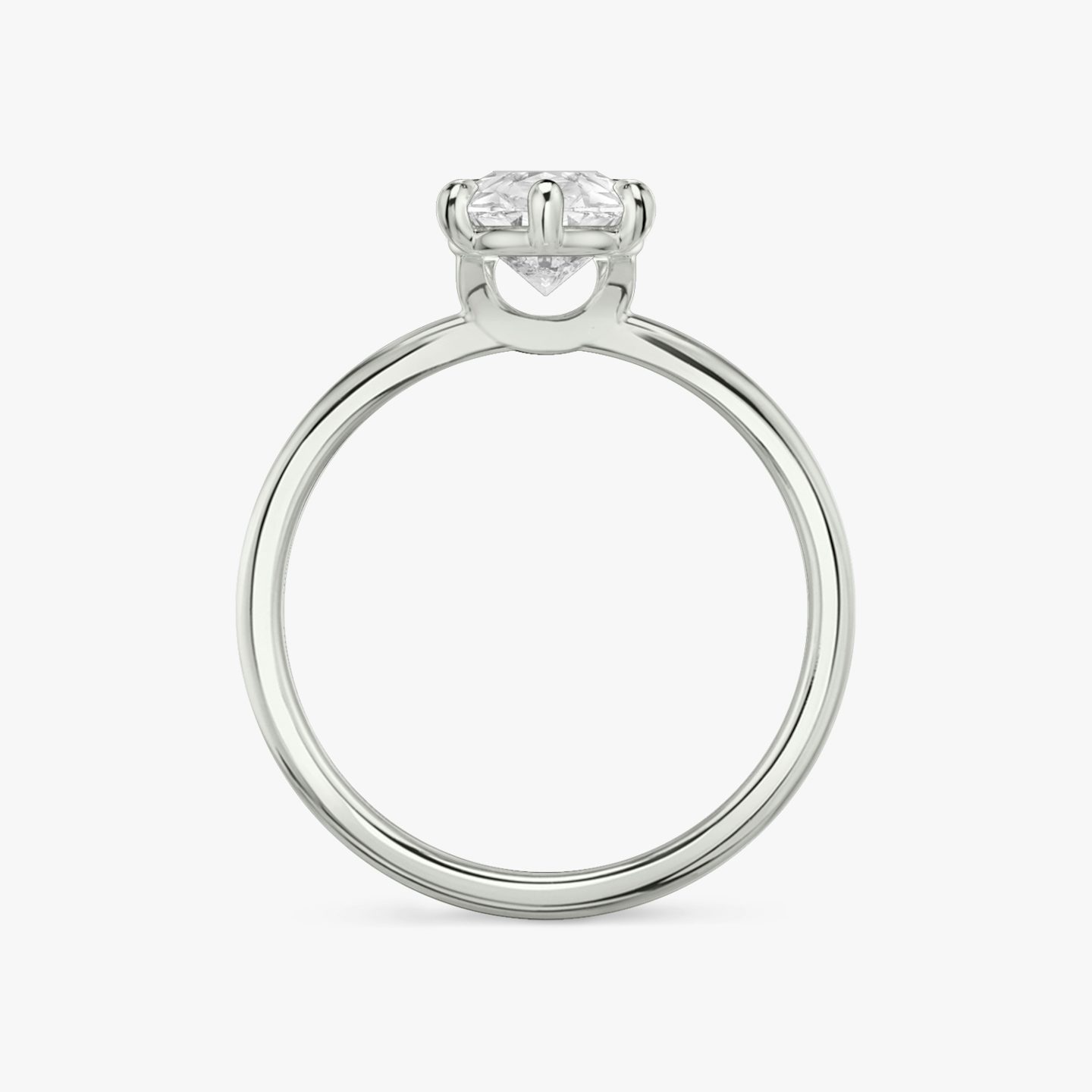 The Signature 6 Prong | Pear | 18k | 18k White Gold | Band: Plain | Diamond orientation: vertical | Carat weight: See full inventory